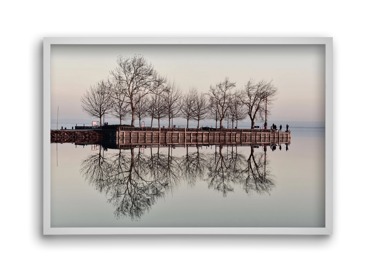 Helas Silver, 45x30 cm (45x30 cm), Fehér keret