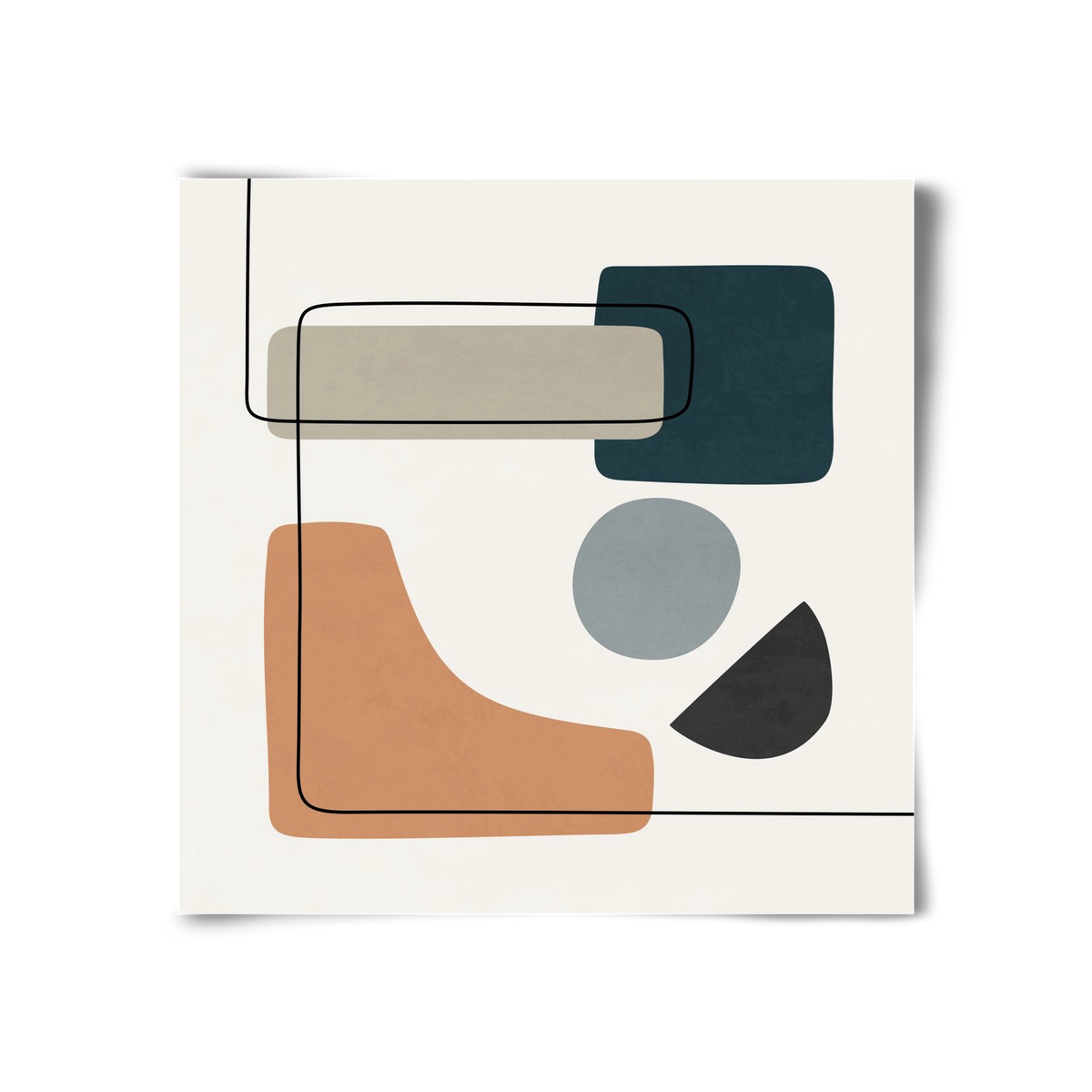 ABSTRACT SHAPES 7, 30x30 cm, Keret nélkül