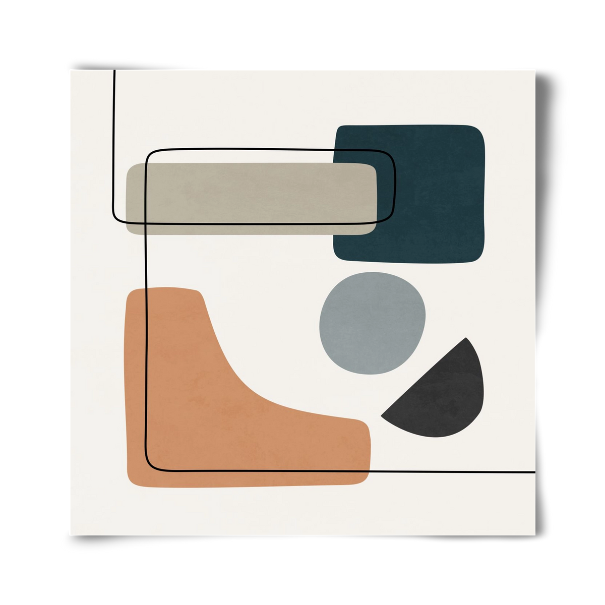 ABSTRACT SHAPES 7, 40x40 cm, Keret nélkül