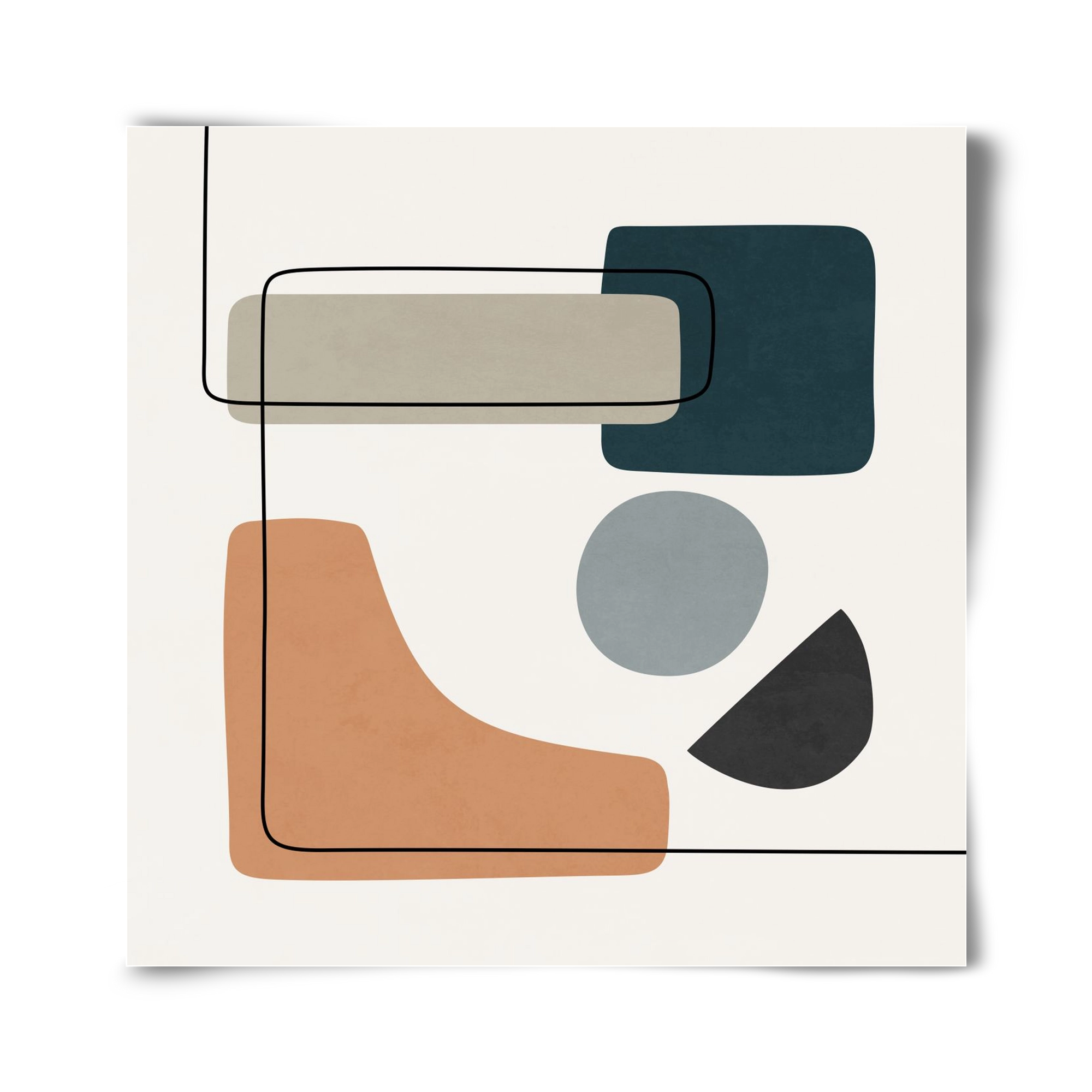 ABSTRACT SHAPES 7, 40x40 cm, Keret nélkül