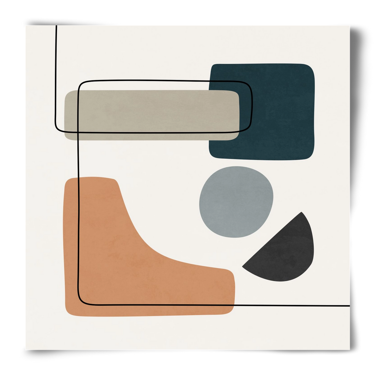 ABSTRACT SHAPES 7, 50x50 cm, Keret nélkül