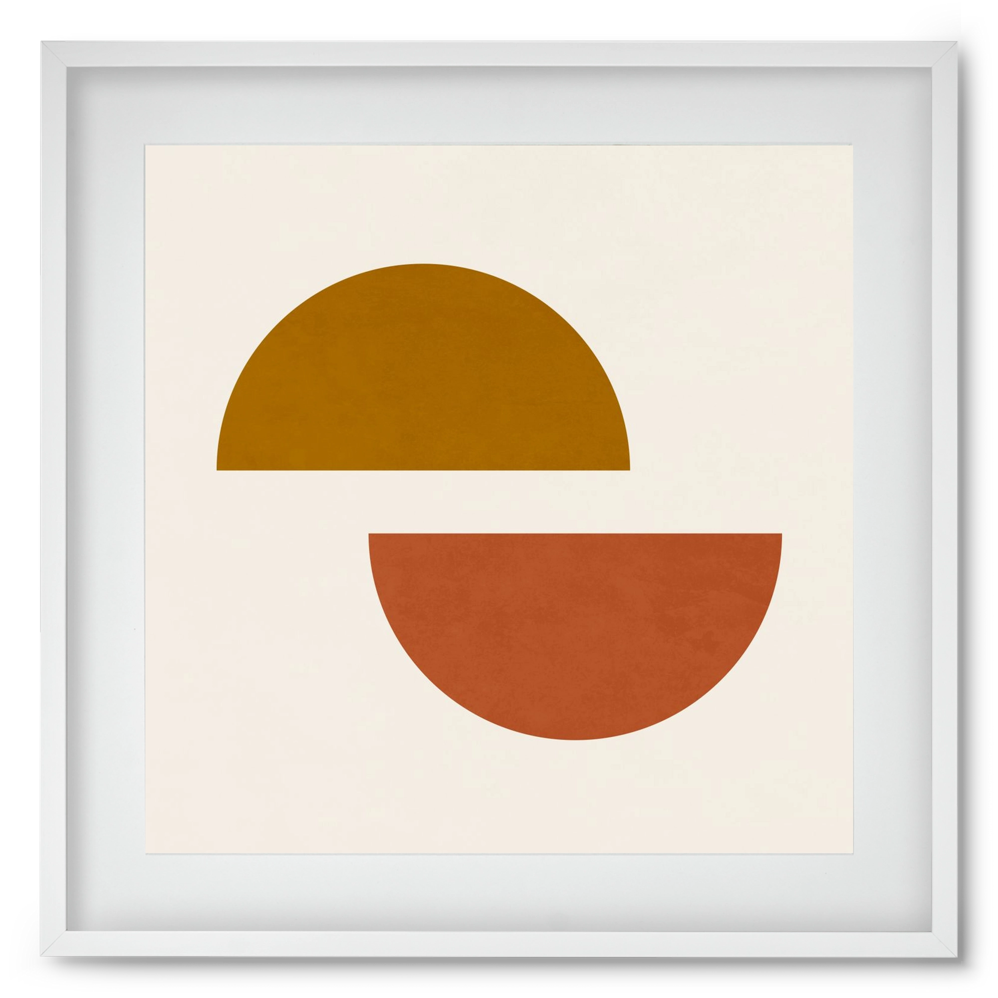 GEOMETRIC SHAPES 4, 50x50 cm (40x40 cm), Fehér keret, paszpartuval