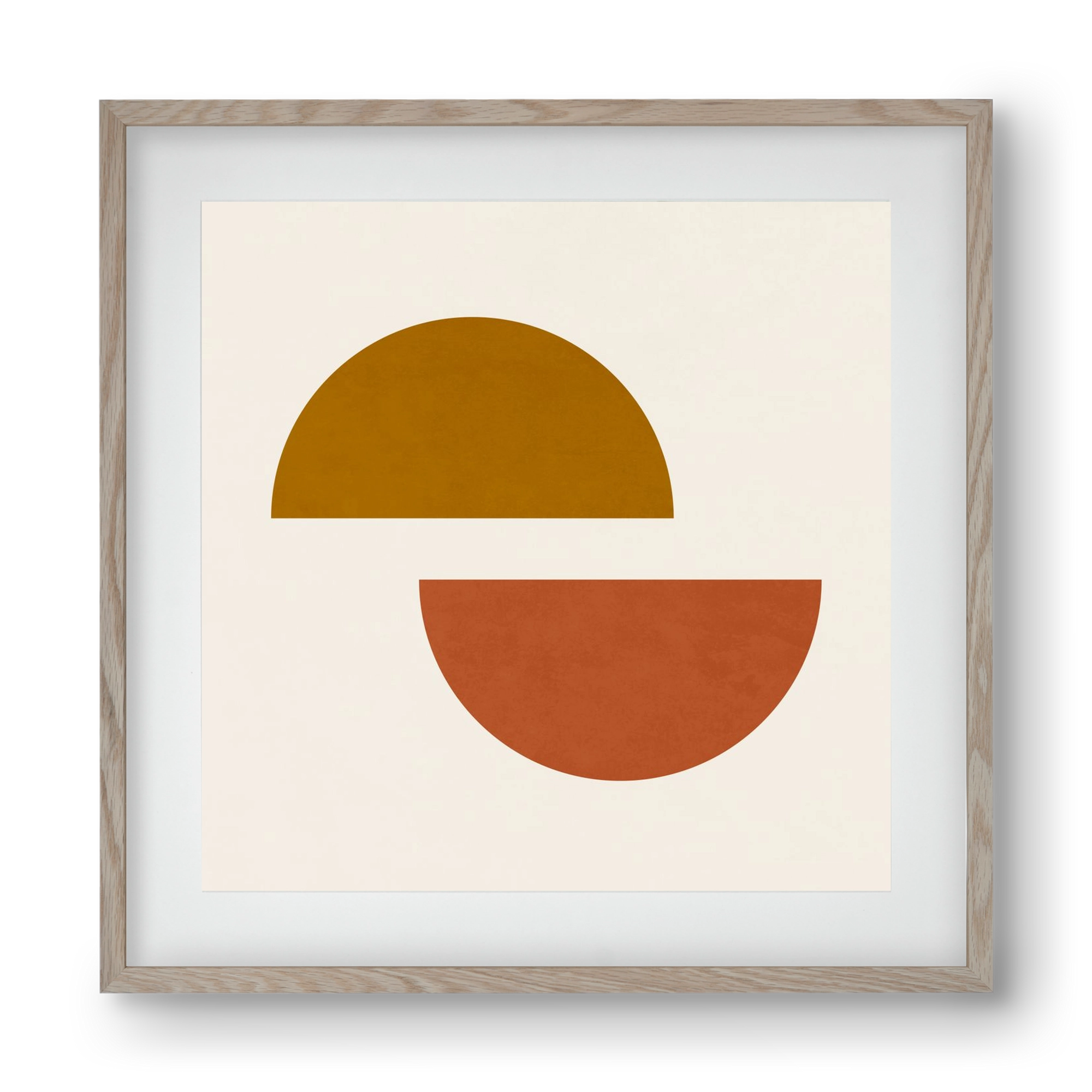 GEOMETRIC SHAPES 4, 40x40 cm (30x30 cm), Tölgy keret, paszpartuval