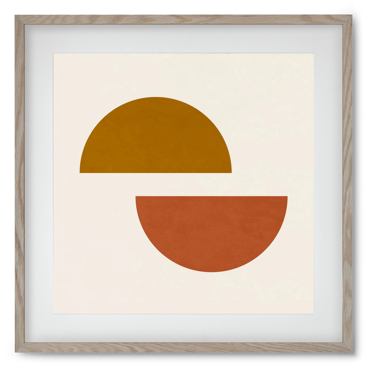 GEOMETRIC SHAPES 4, 50x50 cm (40x40 cm), Tölgy keret, paszpartuval