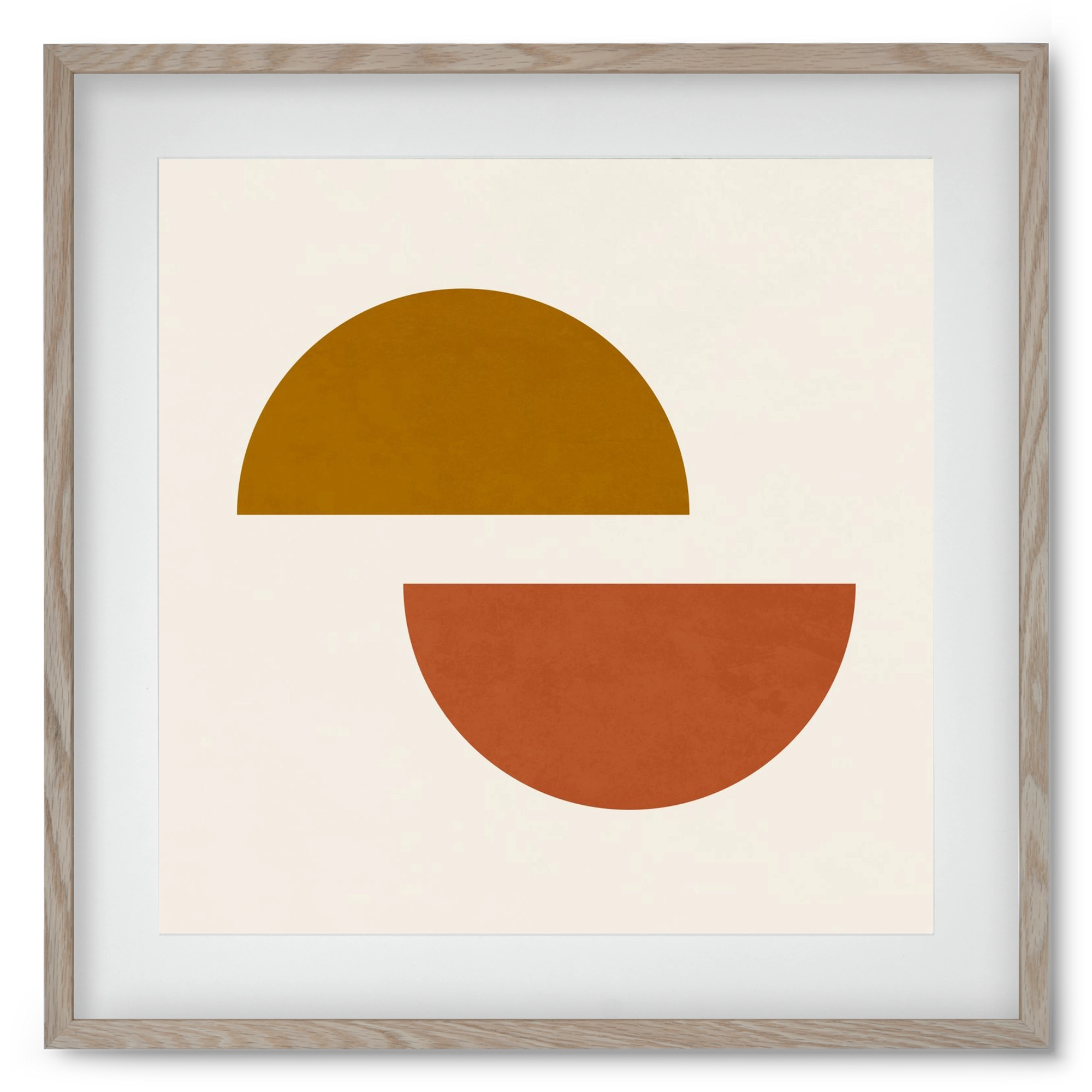 GEOMETRIC SHAPES 4, 50x50 cm (40x40 cm), Tölgy keret, paszpartuval