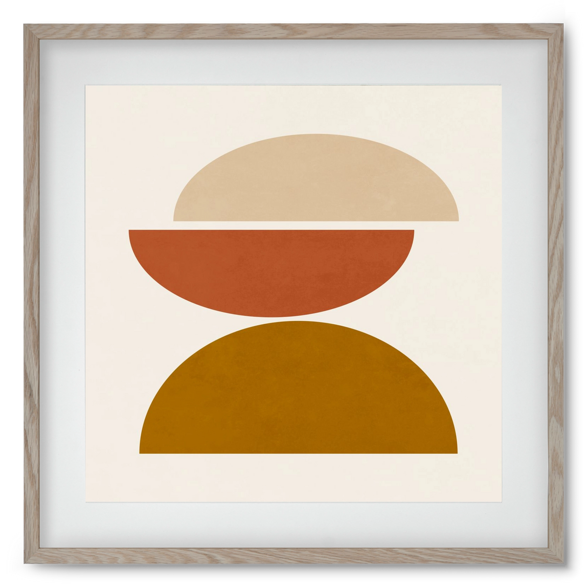 GEOMETRIC SHAPES 7, 50x50 cm (40x40 cm), Tölgy keret, paszpartuval