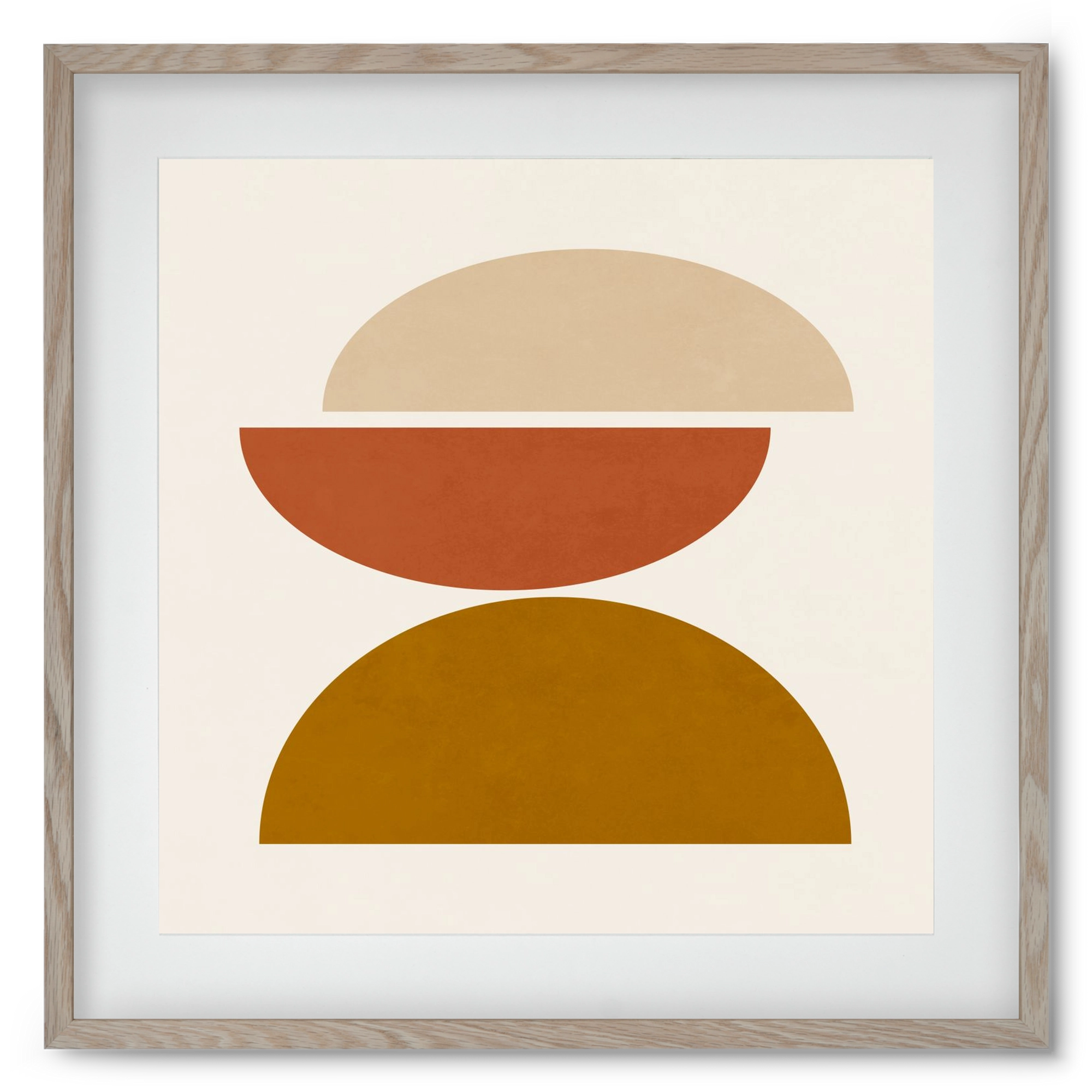 GEOMETRIC SHAPES 7, 50x50 cm (40x40 cm), Tölgy keret, paszpartuval