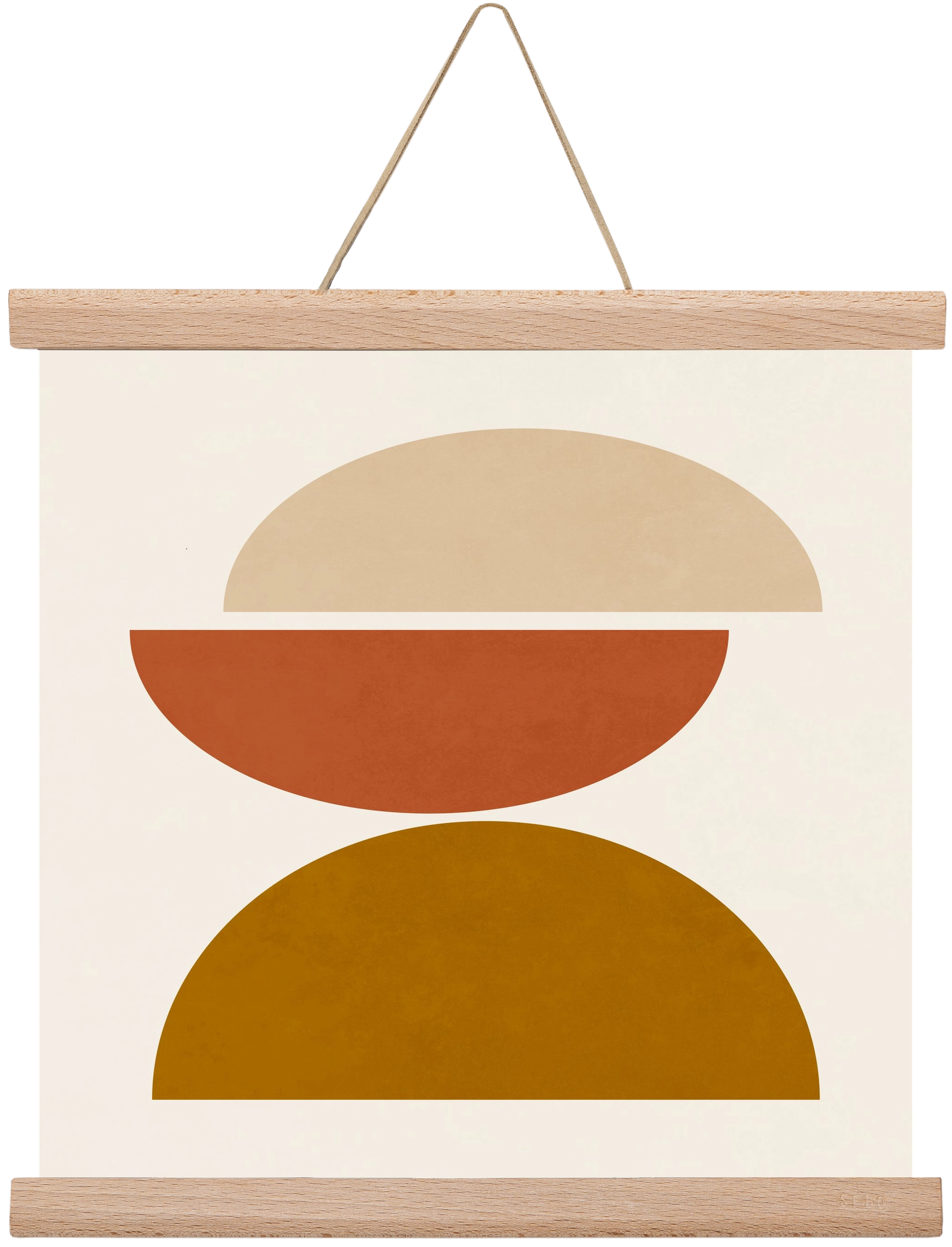 GEOMETRIC SHAPES 7, 30x30 cm (30x30 cm), Tölgy akasztó