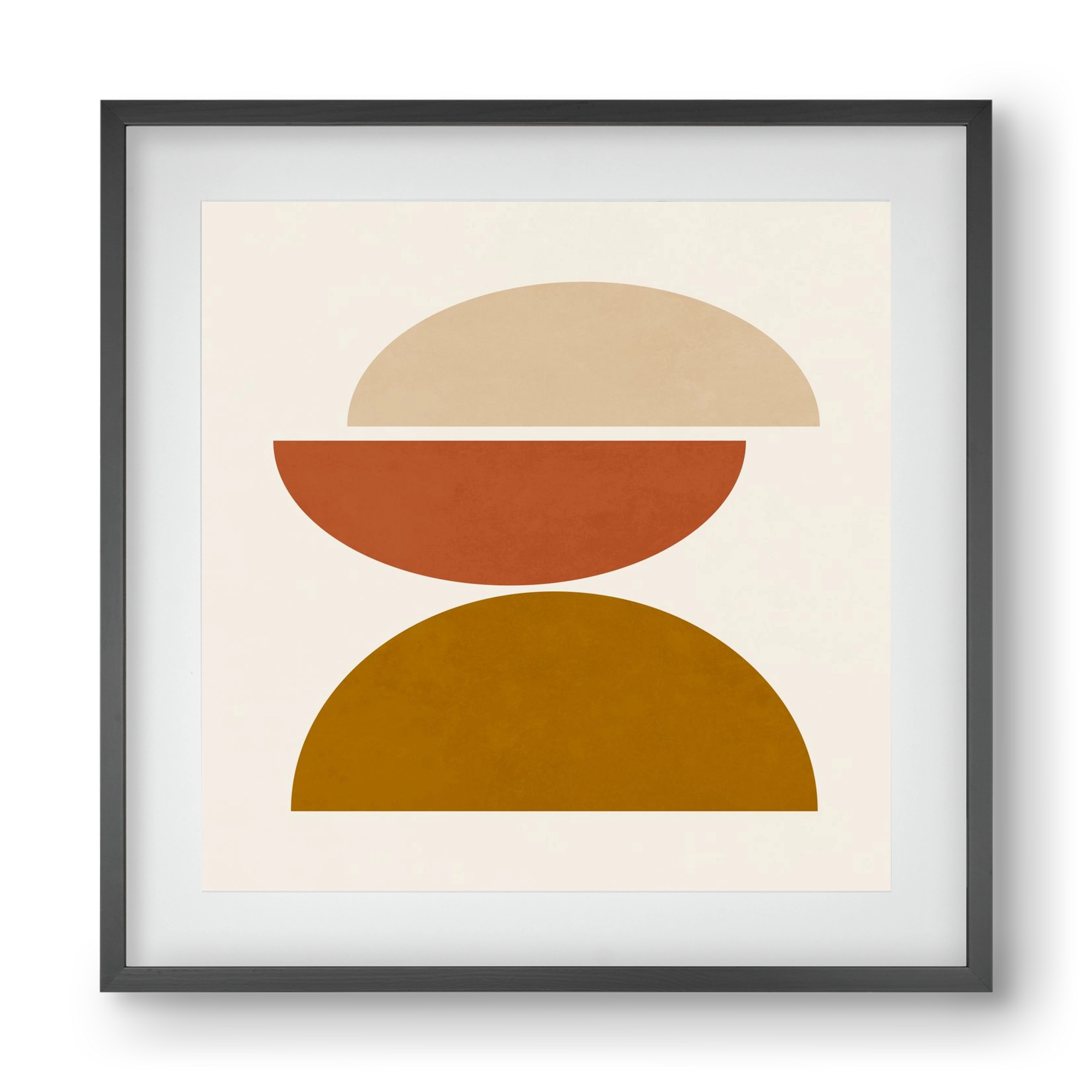 GEOMETRIC SHAPES 7, 40x40 cm (30x30 cm), Fekete keret, paszpartuval