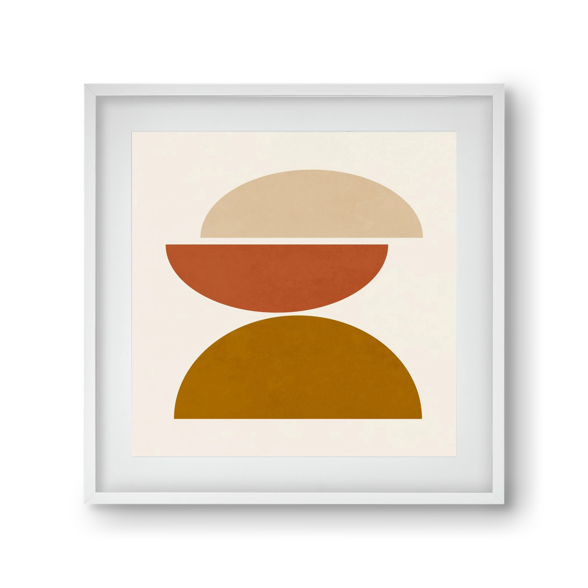 GEOMETRIC SHAPES 7, 30x30 cm (20x20 cm), Fehér keret, paszpartuval