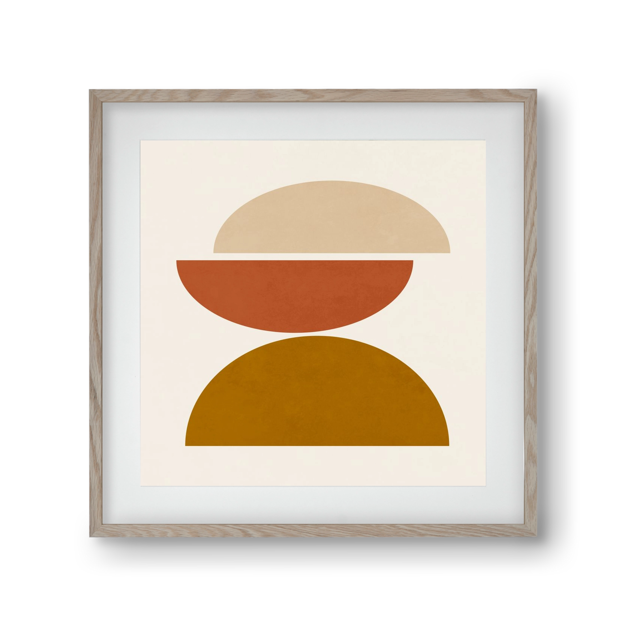 GEOMETRIC SHAPES 7, 30x30 cm (20x20 cm), Tölgy keret, paszpartuval