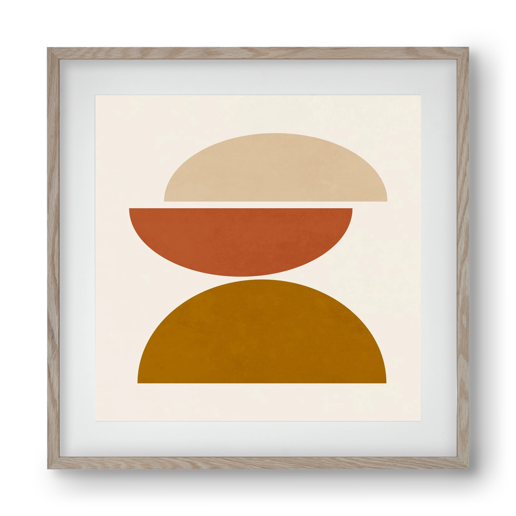 GEOMETRIC SHAPES 7, 40x40 cm (30x30 cm), Tölgy keret, paszpartuval