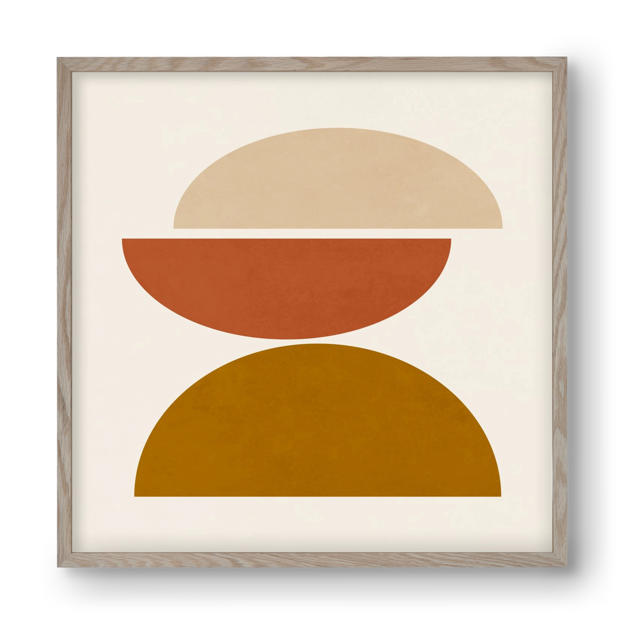 GEOMETRIC SHAPES 7, 40x40 cm (40x40 cm), Tölgy keret