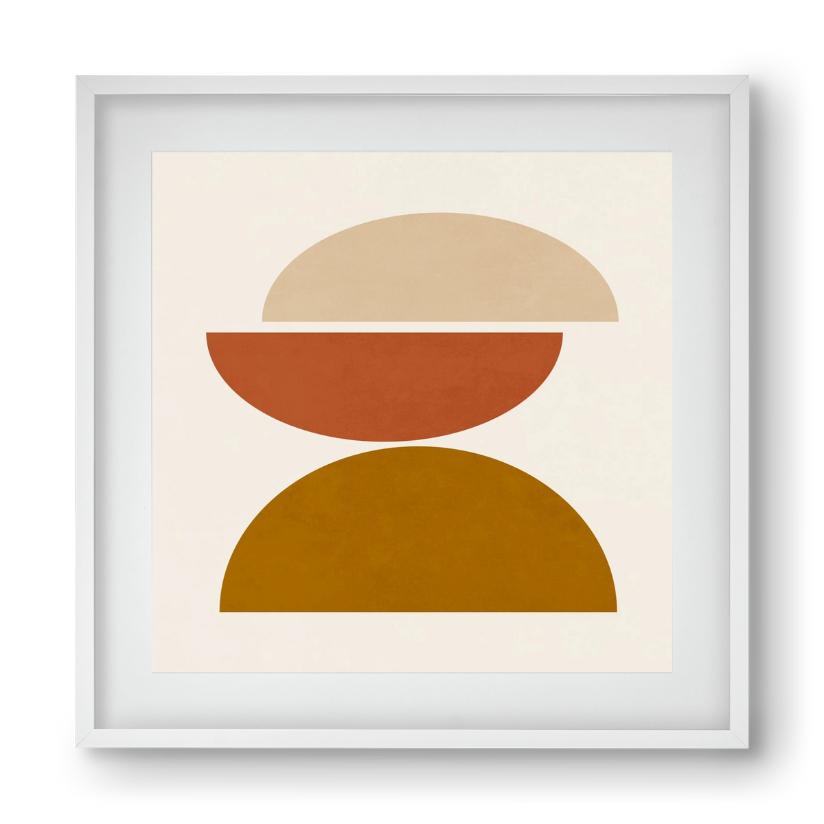 GEOMETRIC SHAPES 7, 40x40 cm (30x30 cm), Fehér keret, paszpartuval