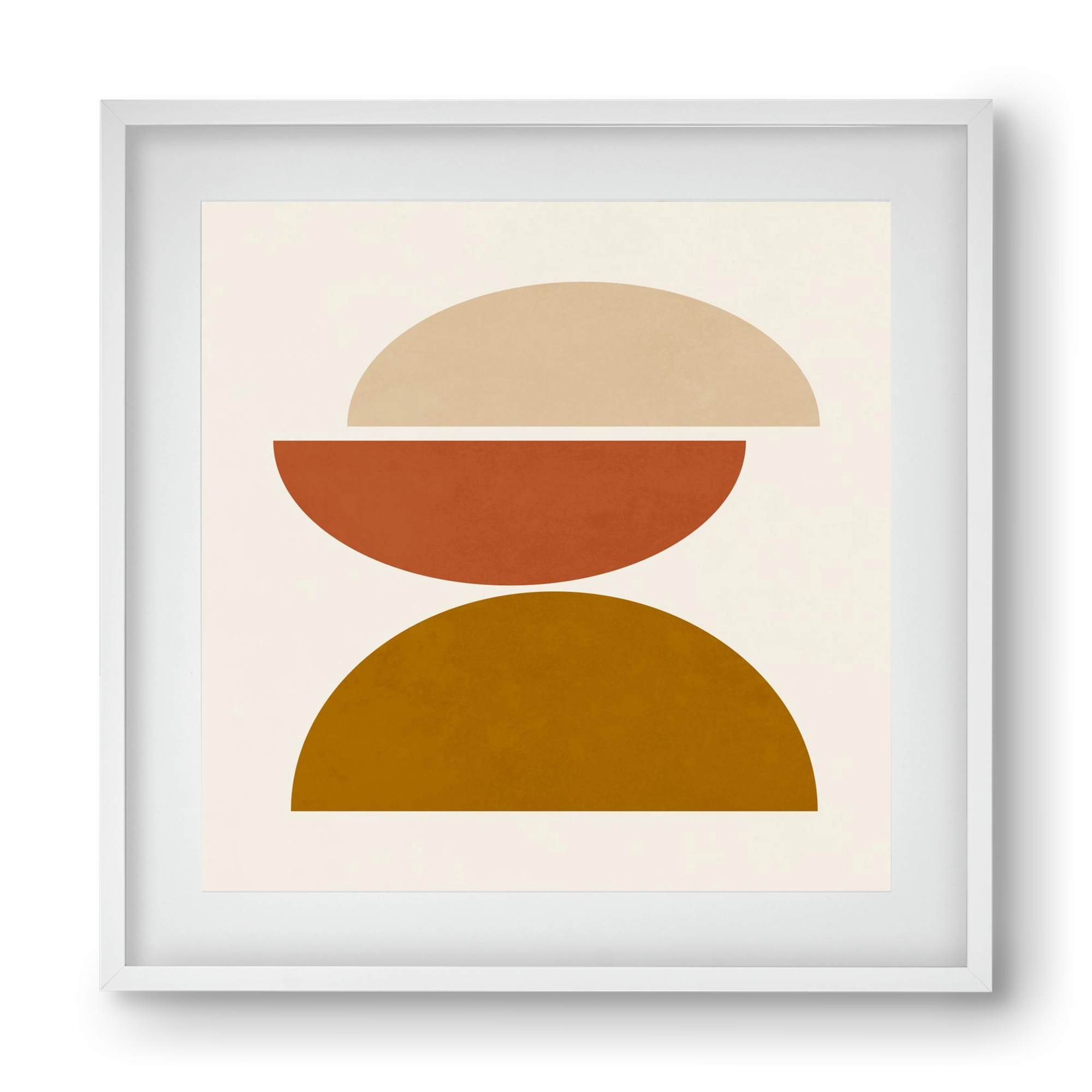 GEOMETRIC SHAPES 7, 40x40 cm (30x30 cm), Fehér keret, paszpartuval