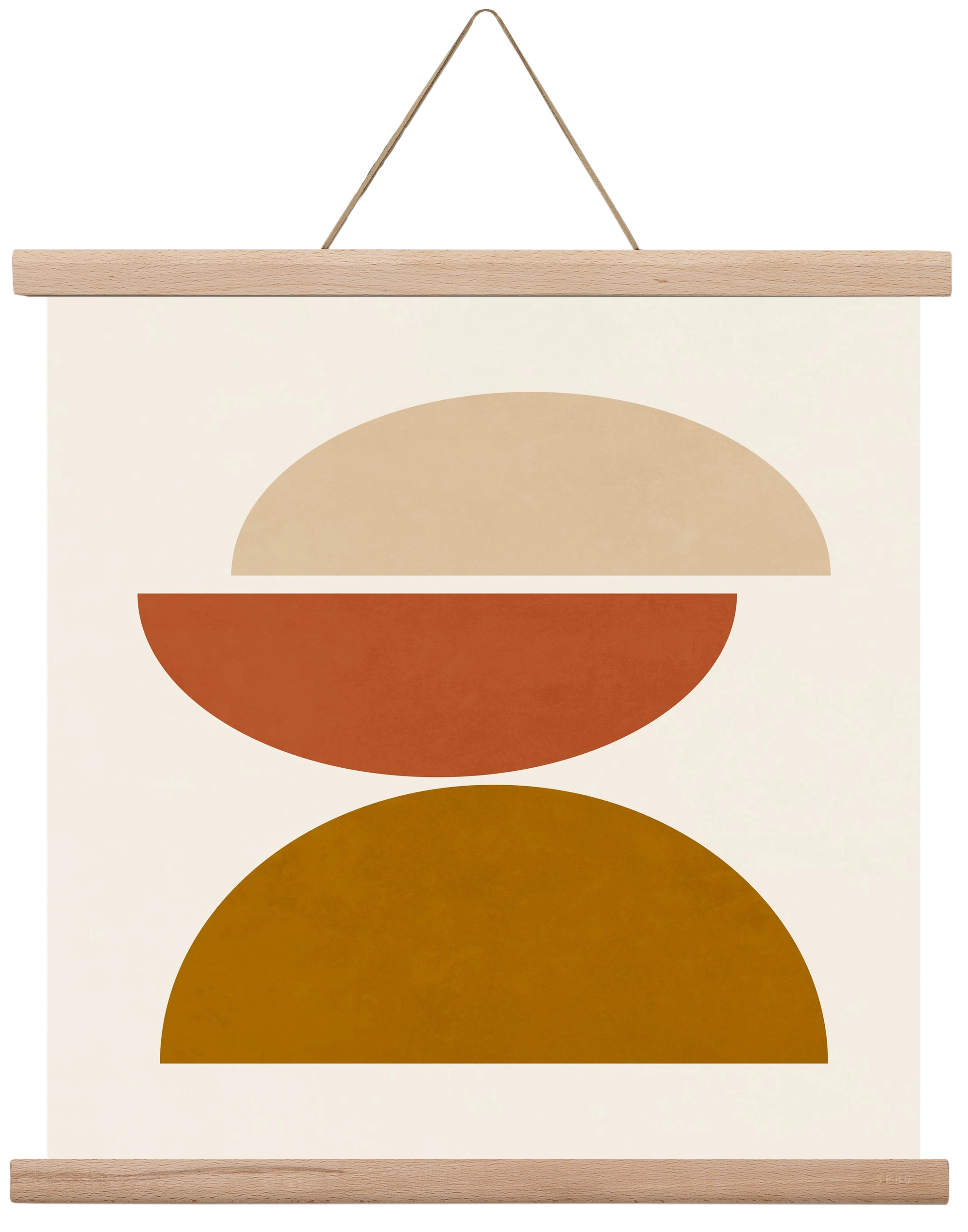 GEOMETRIC SHAPES 7, 40x40 cm (40x40 cm), Tölgy akasztó