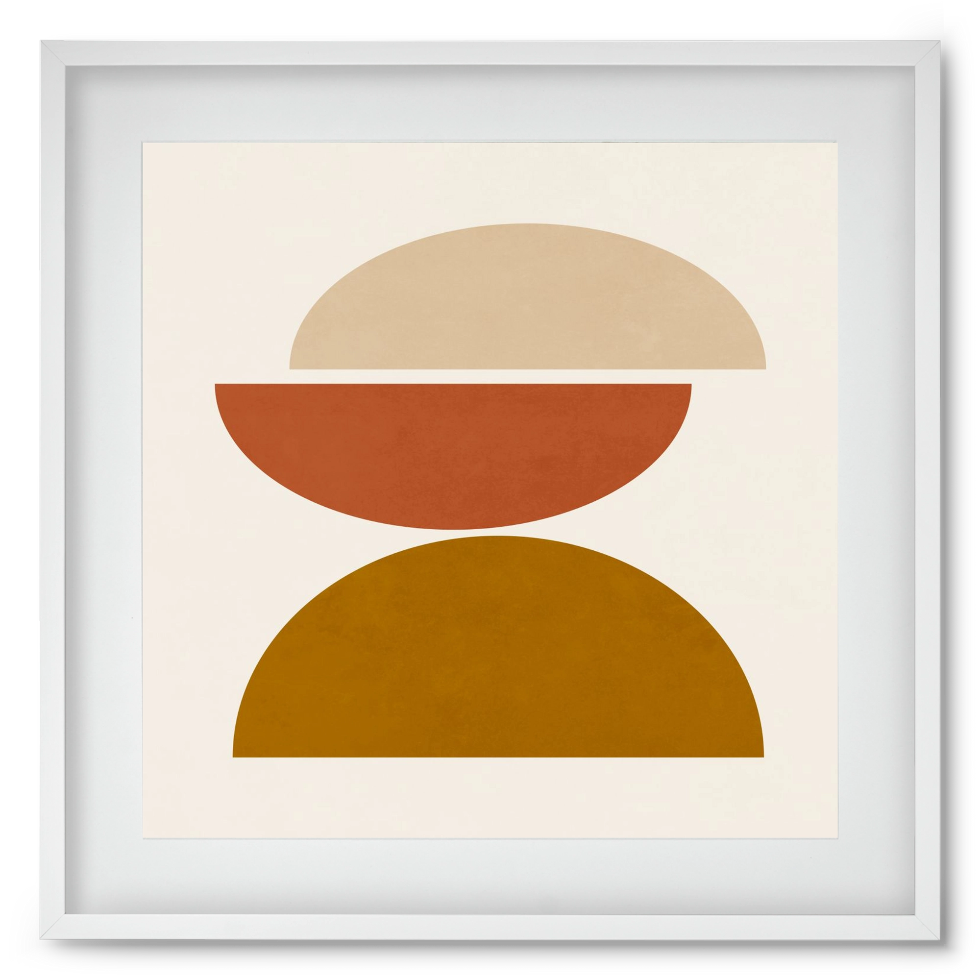 GEOMETRIC SHAPES 7, 50x50 cm (40x40 cm), Fehér keret, paszpartuval