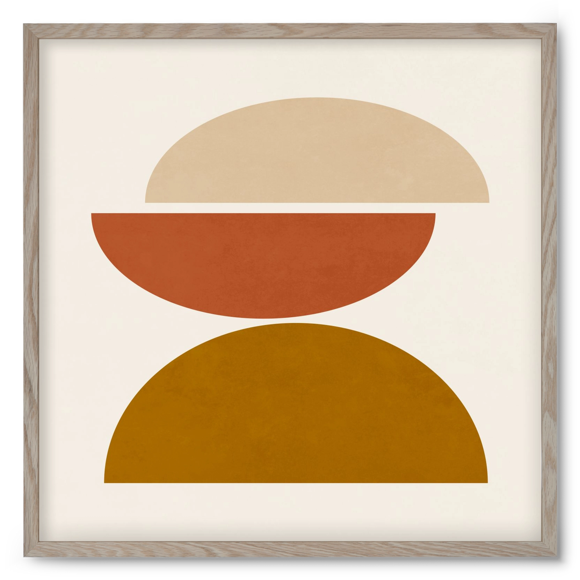 GEOMETRIC SHAPES 7, 50x50 cm (50x50 cm), Tölgy keret