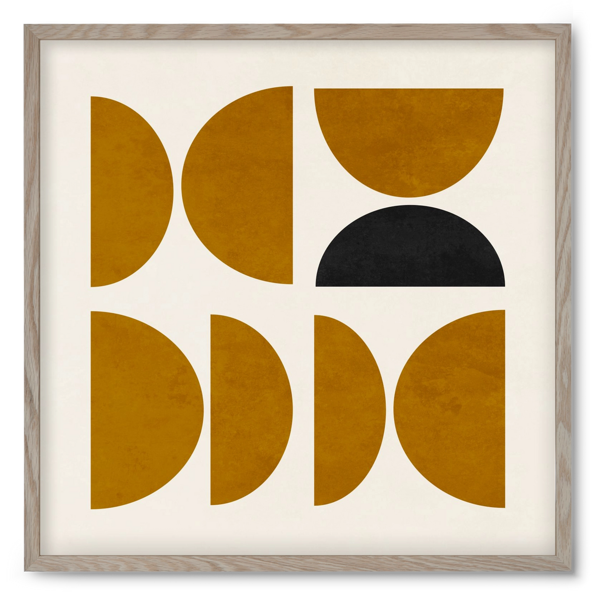 GEOMETRIC SHAPES 8, 50x50 cm (50x50 cm), Tölgy keret