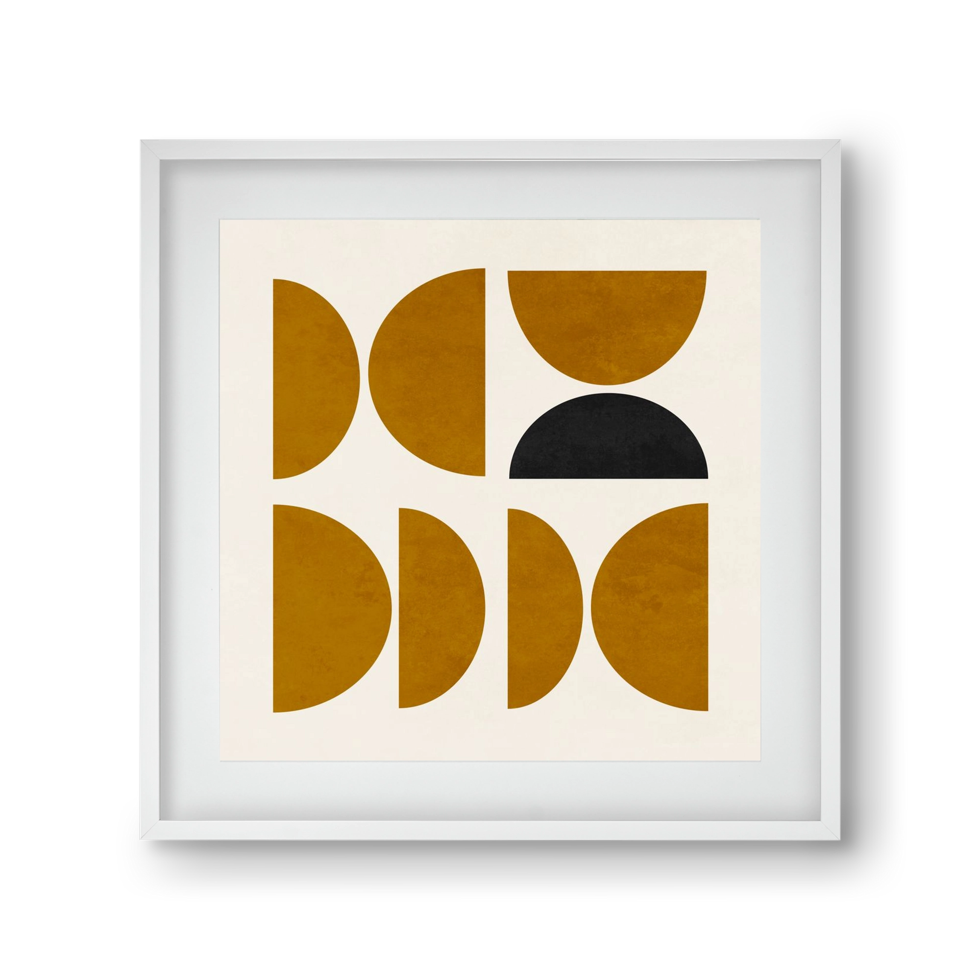 GEOMETRIC SHAPES 8, 30x30 cm (20x20 cm), Fehér keret, paszpartuval