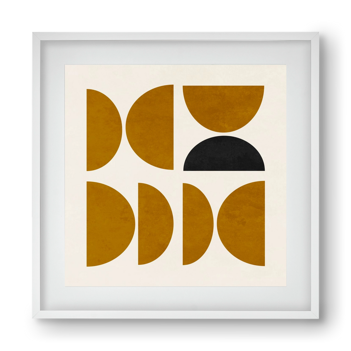 GEOMETRIC SHAPES 8, 40x40 cm (30x30 cm), Fehér keret, paszpartuval