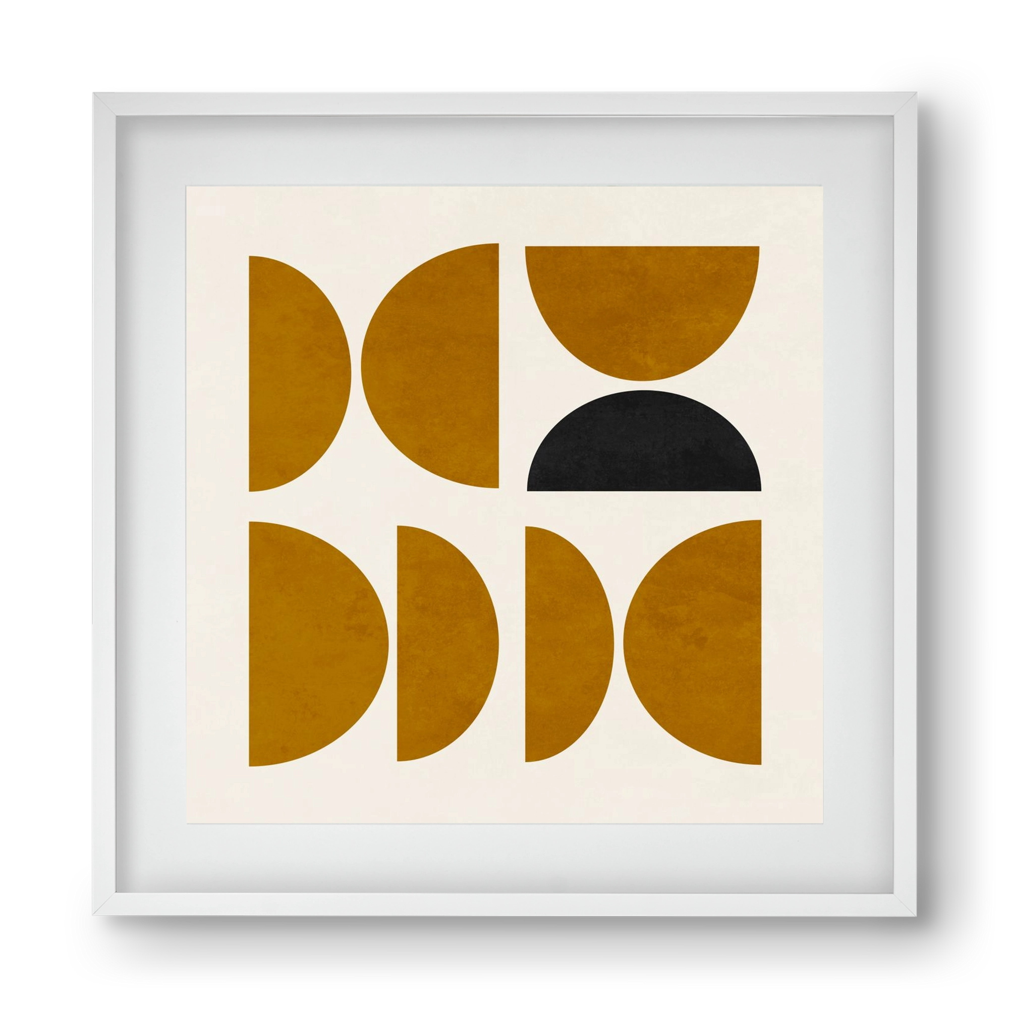 GEOMETRIC SHAPES 8, 40x40 cm (30x30 cm), Fehér keret, paszpartuval