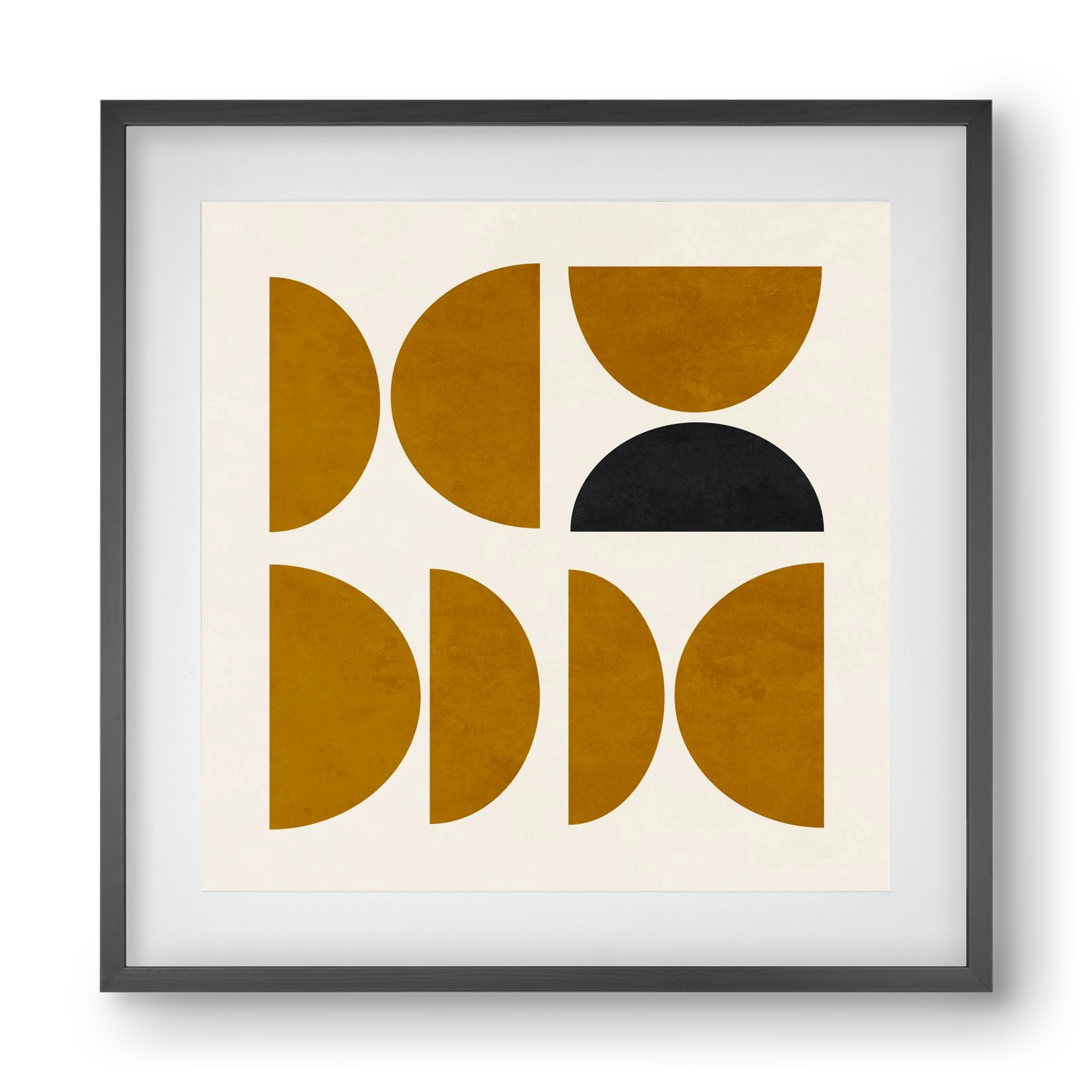 GEOMETRIC SHAPES 8, 40x40 cm (30x30 cm), Fekete keret, paszpartuval