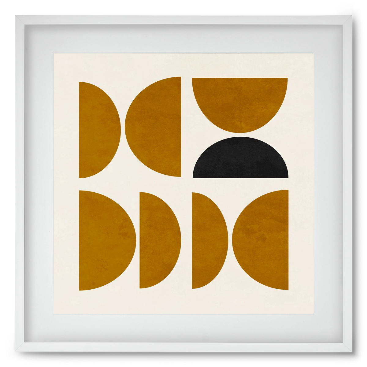 GEOMETRIC SHAPES 8, 50x50 cm (40x40 cm), Fehér keret, paszpartuval