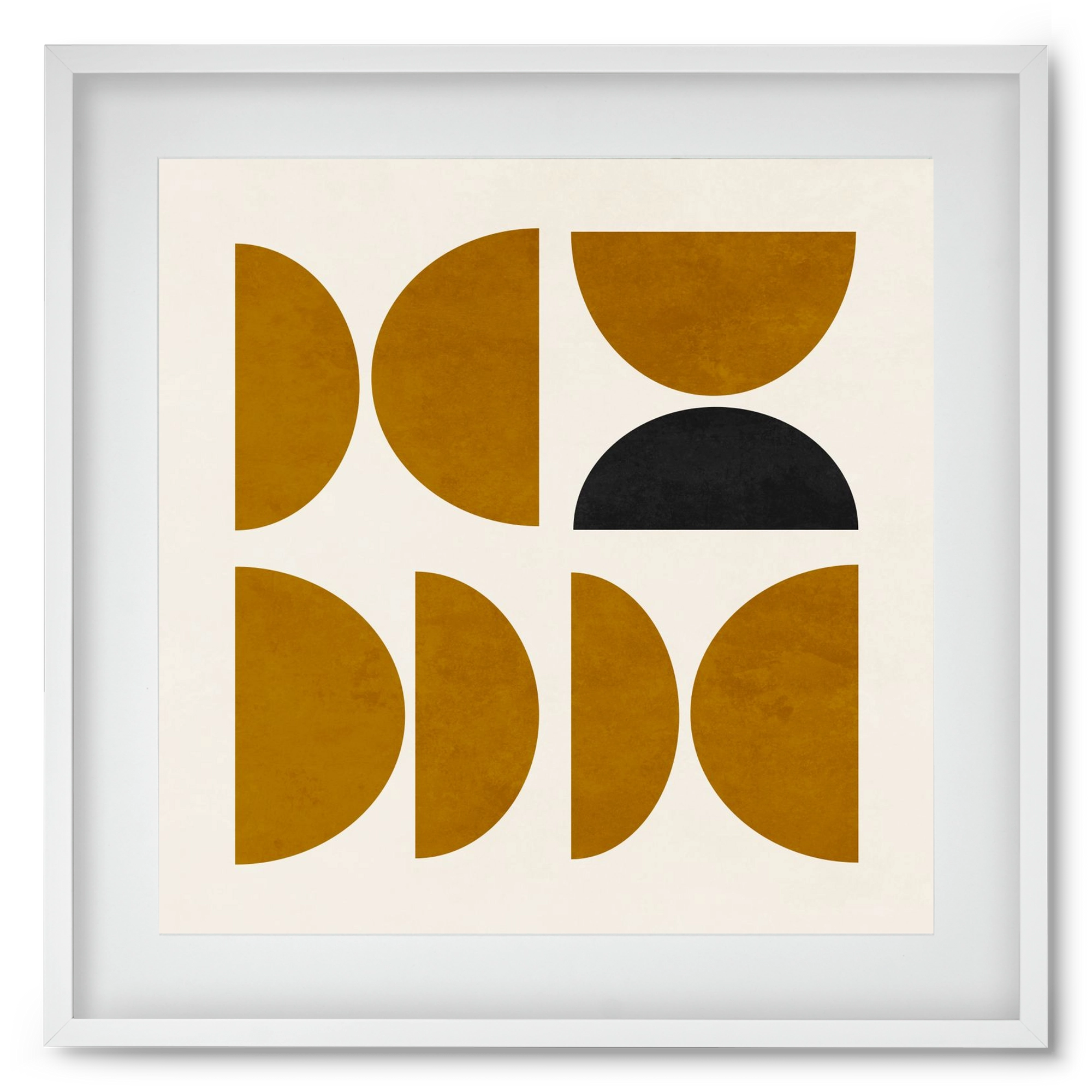 GEOMETRIC SHAPES 8, 50x50 cm (40x40 cm), Fehér keret, paszpartuval