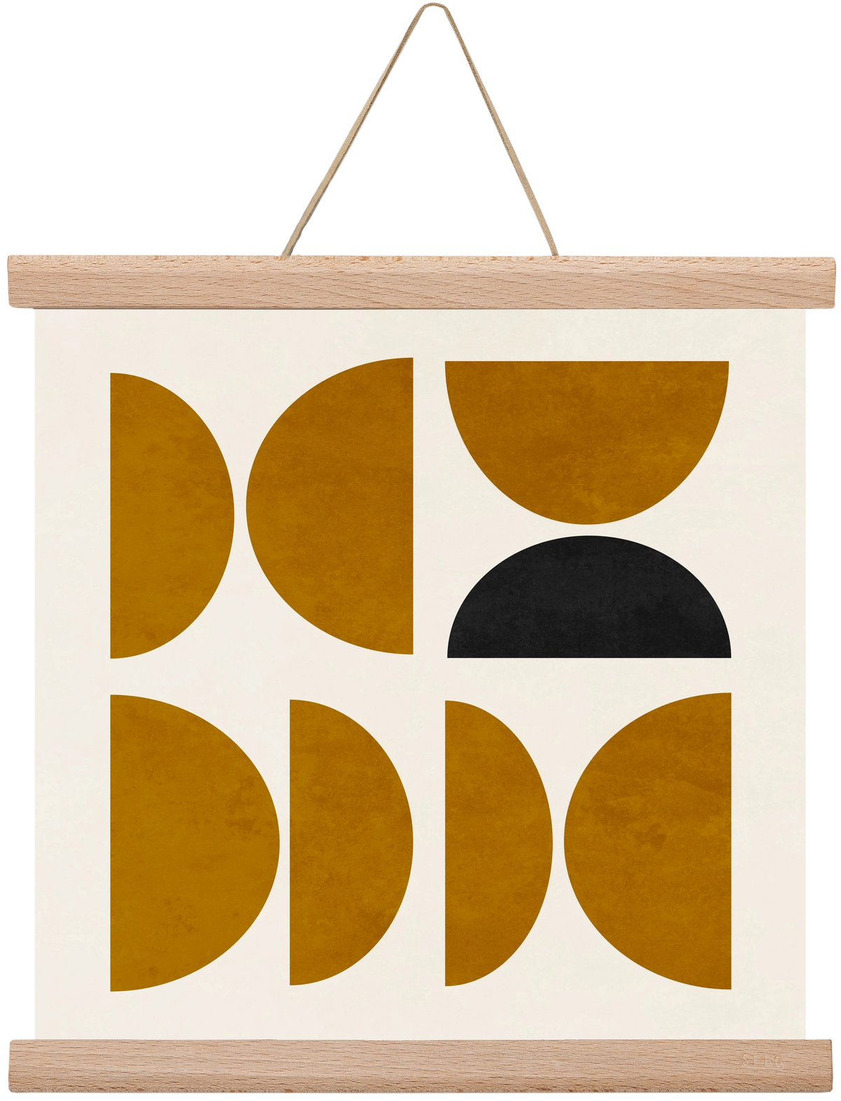 GEOMETRIC SHAPES 8, 30x30 cm (30x30 cm), Tölgy akasztó