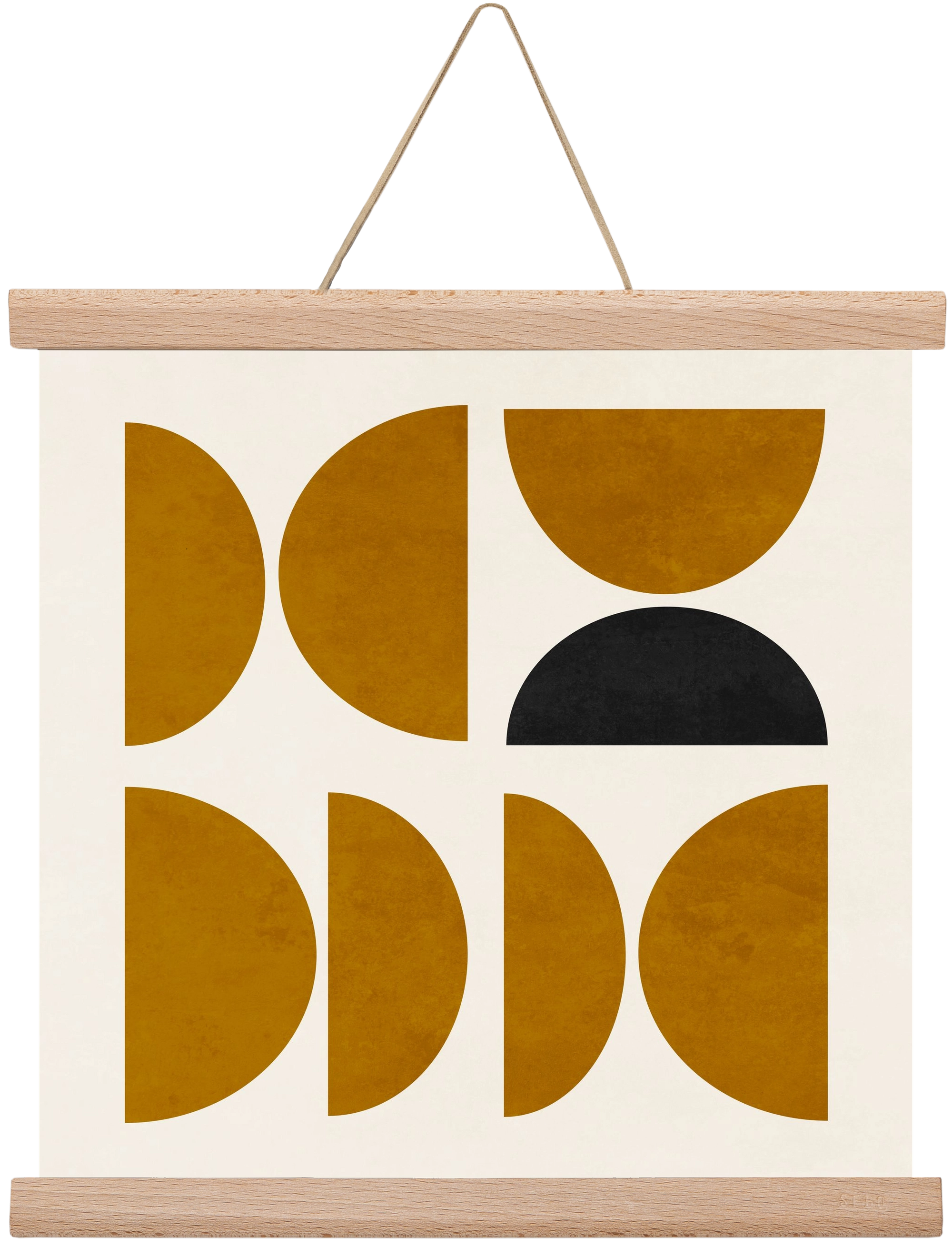 GEOMETRIC SHAPES 8, 30x30 cm (30x30 cm), Tölgy akasztó