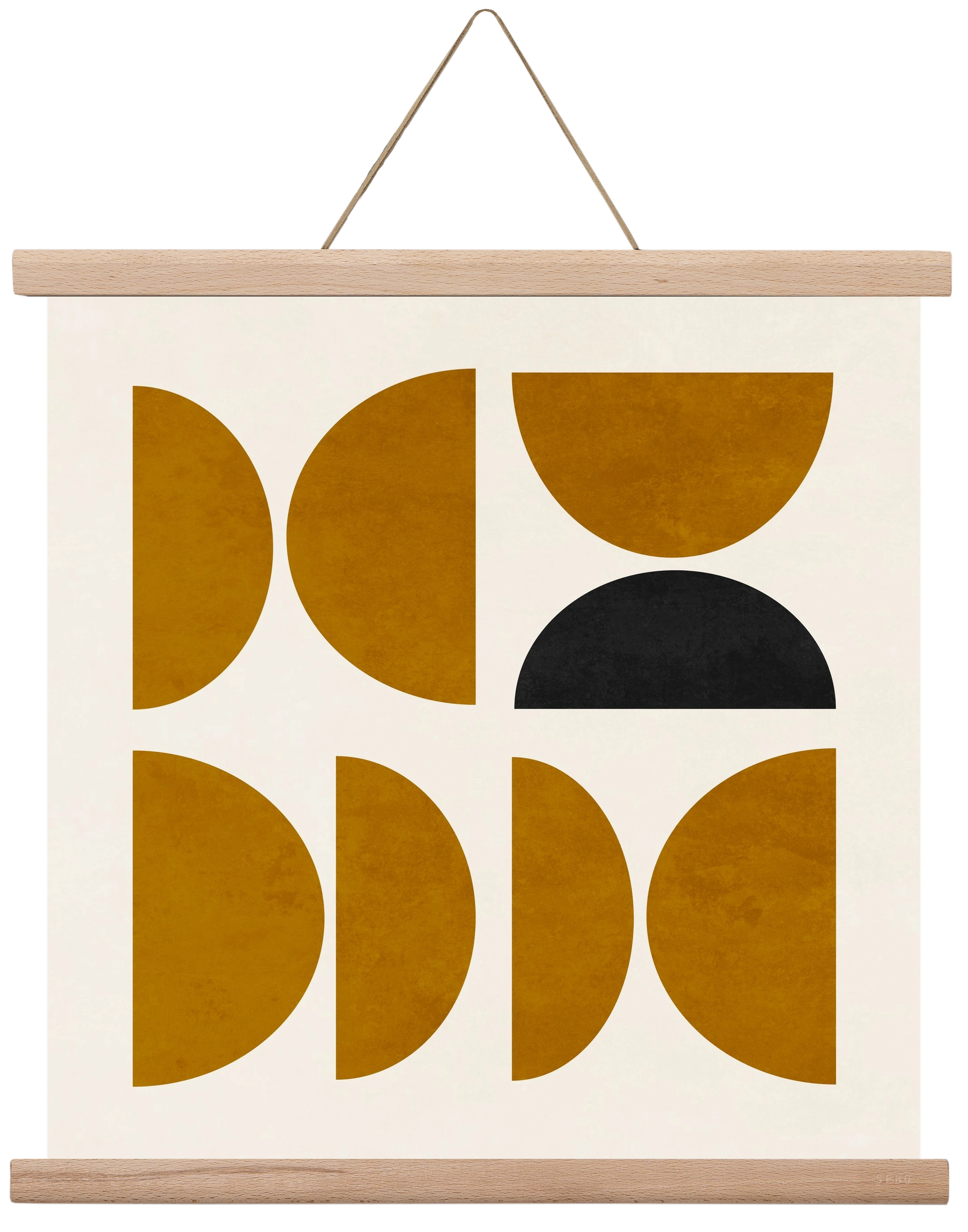 GEOMETRIC SHAPES 8, 40x40 cm (40x40 cm), Tölgy akasztó