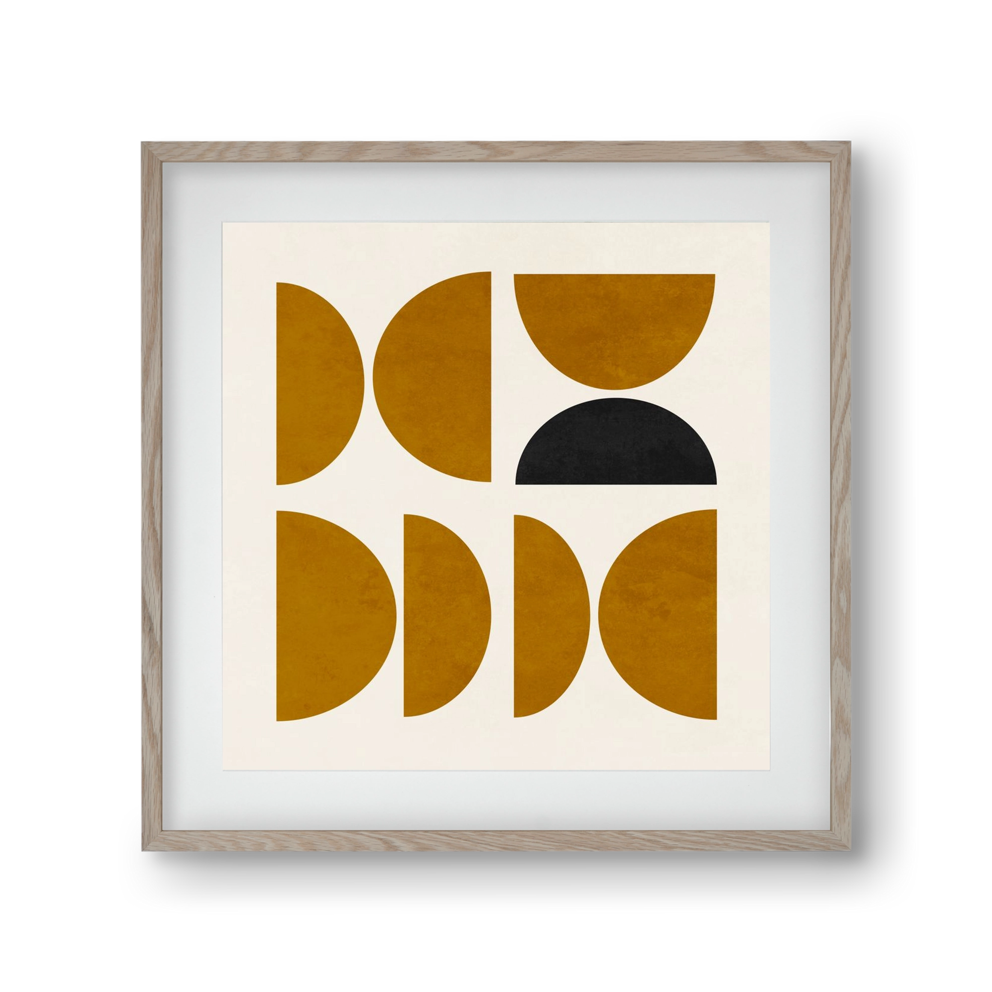 GEOMETRIC SHAPES 8, 30x30 cm (20x20 cm), Tölgy keret, paszpartuval