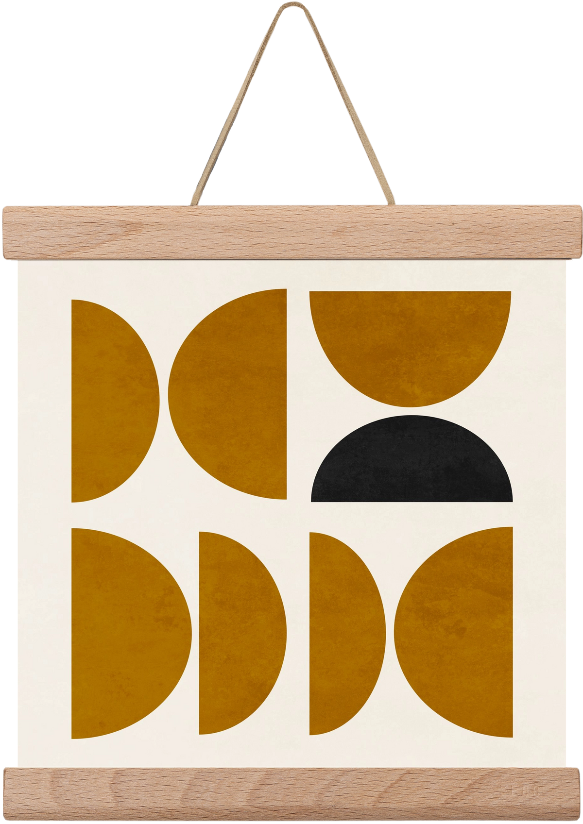 GEOMETRIC SHAPES 8, 20x20 cm (20x20 cm), Tölgy akasztó