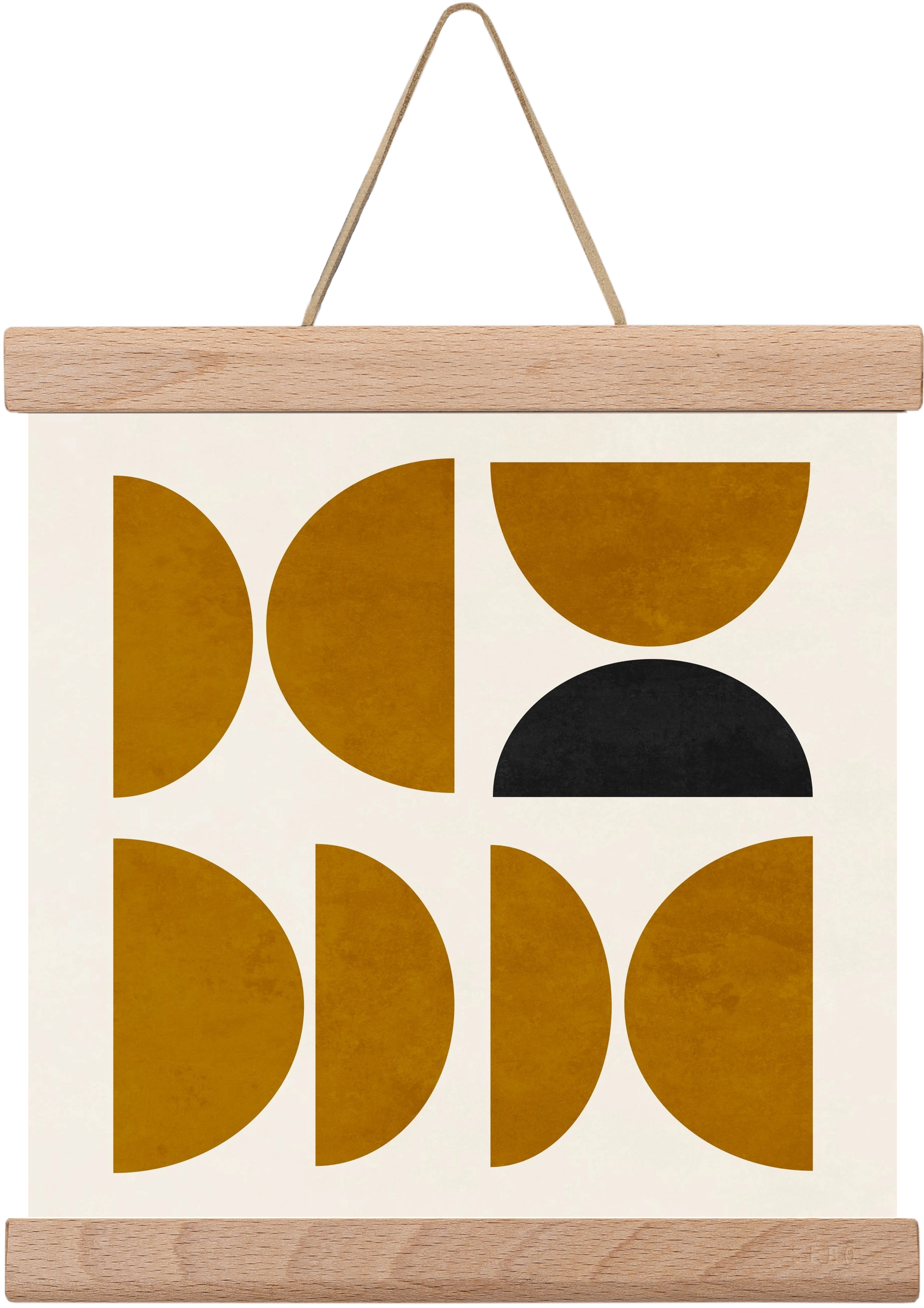 GEOMETRIC SHAPES 8, 20x20 cm (20x20 cm), Tölgy akasztó