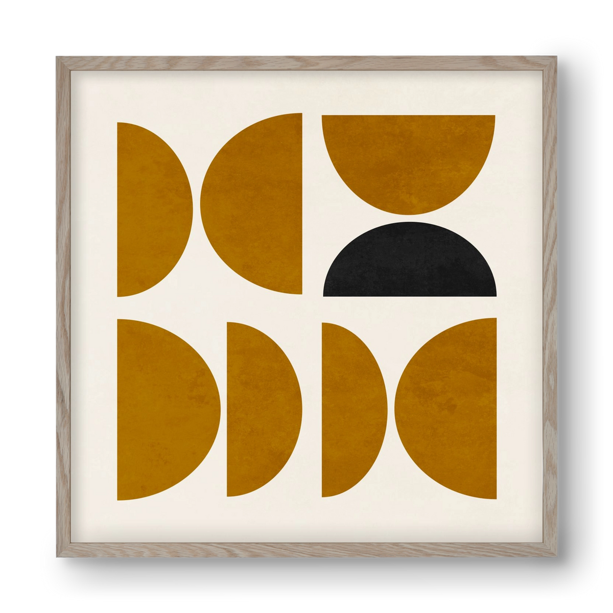 GEOMETRIC SHAPES 8, 40x40 cm (40x40 cm), Tölgy keret