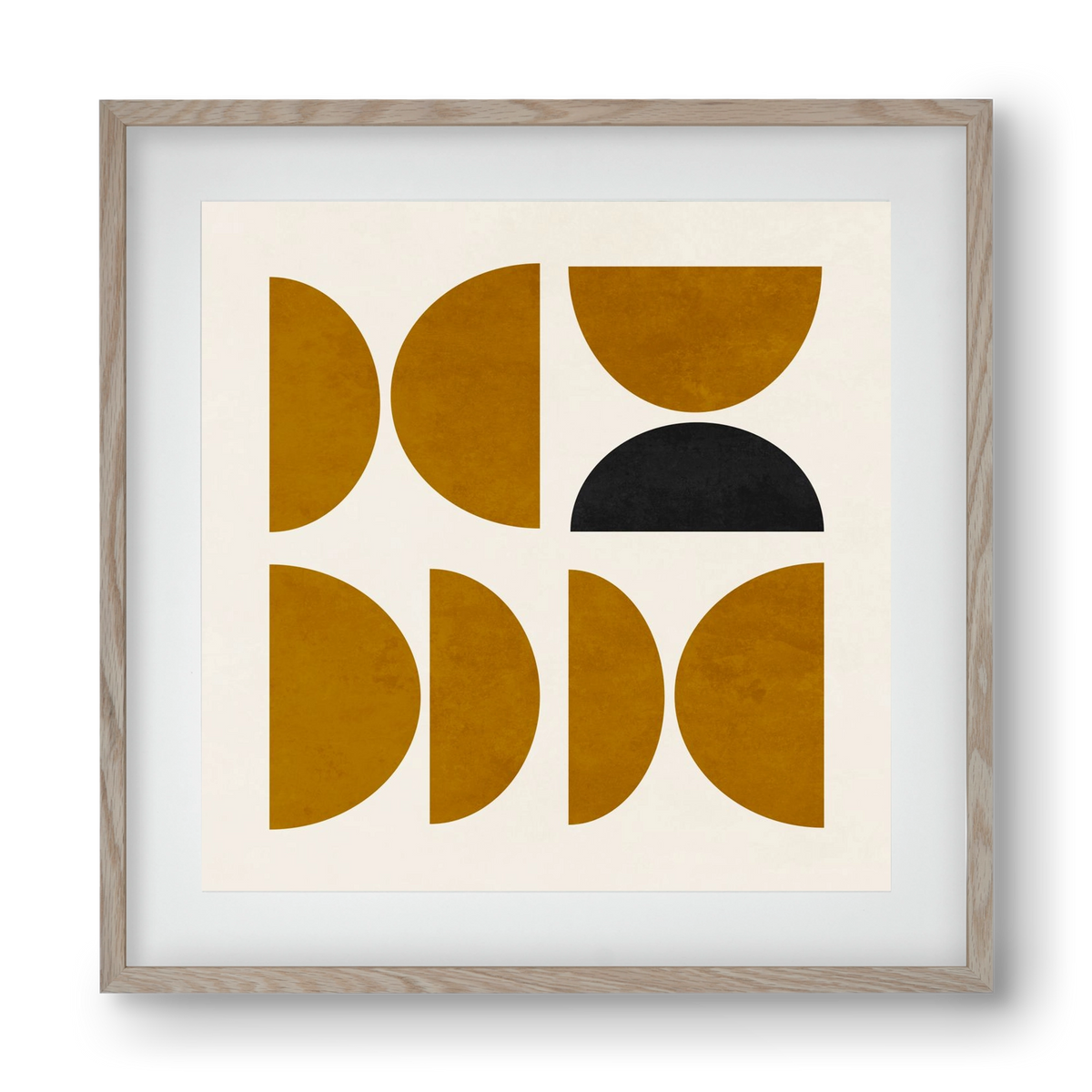 GEOMETRIC SHAPES 8, 40x40 cm (30x30 cm), Tölgy keret, paszpartuval