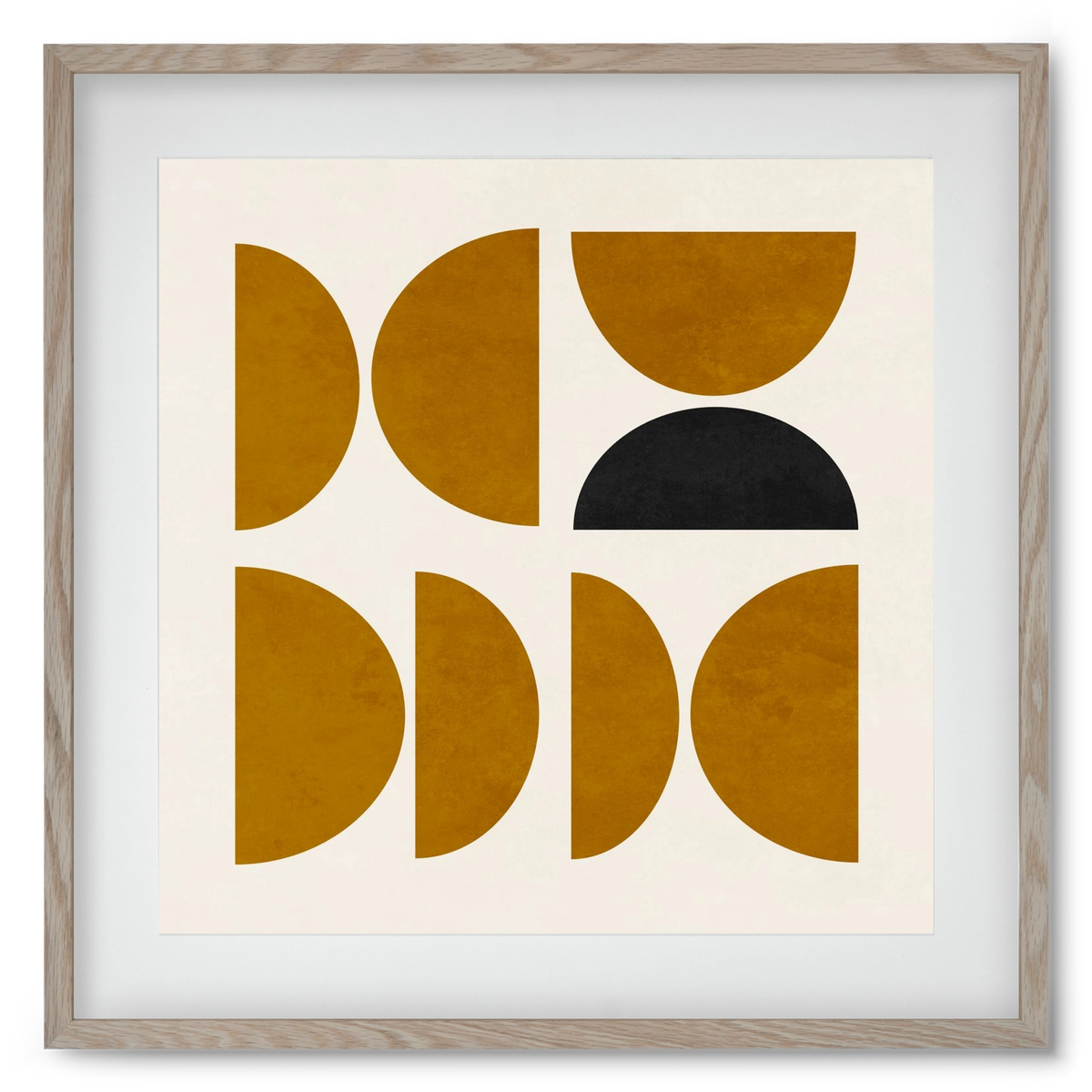 GEOMETRIC SHAPES 8, 50x50 cm (40x40 cm), Tölgy keret, paszpartuval