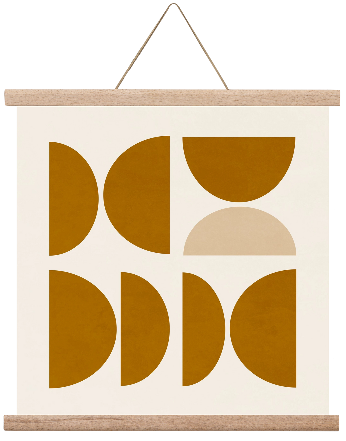 GEOMETRIC ART - YELLOW I, 40x40 cm (40x40 cm), Tölgy akasztó