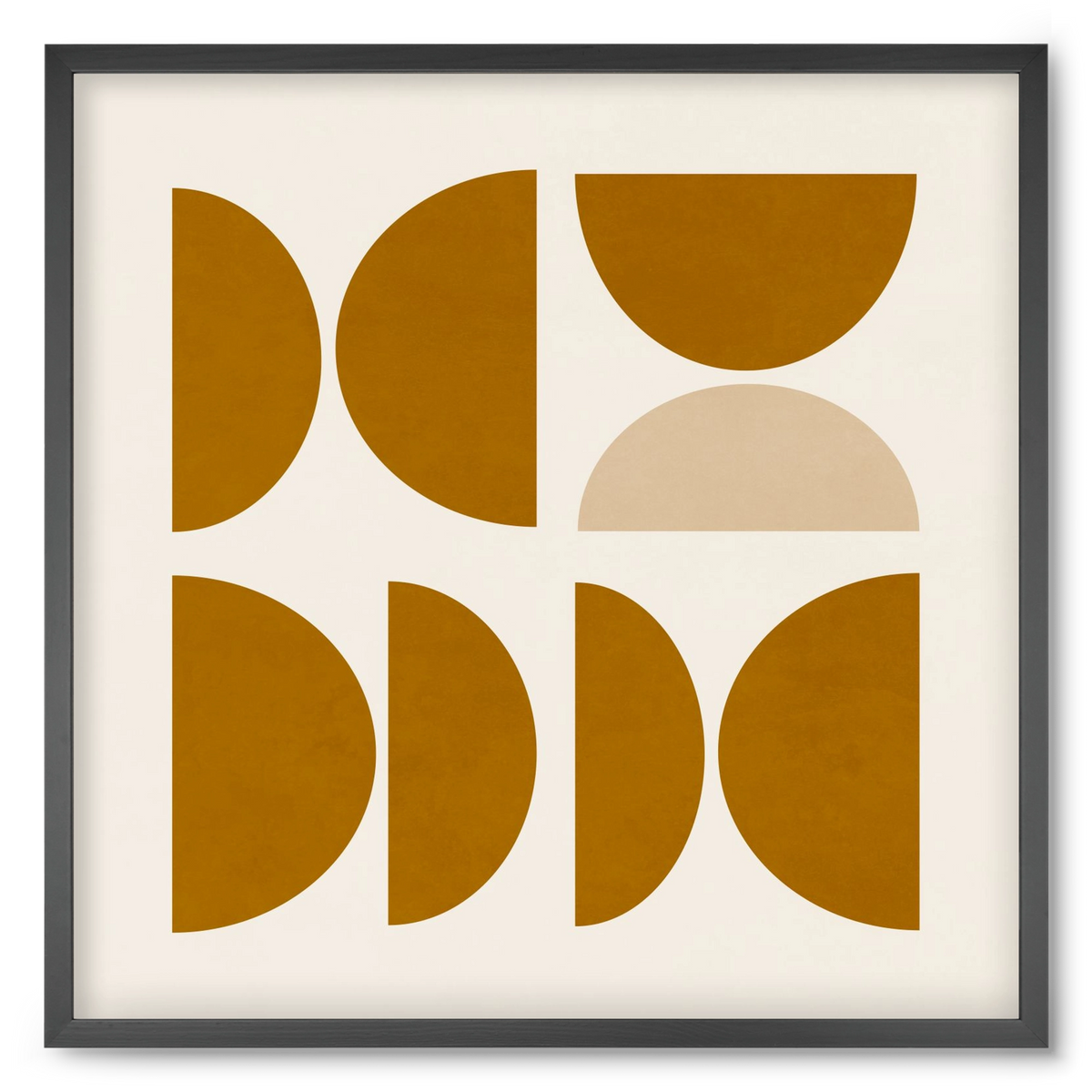 GEOMETRIC ART - YELLOW I, 50x50 cm (50x50 cm), Fekete keret