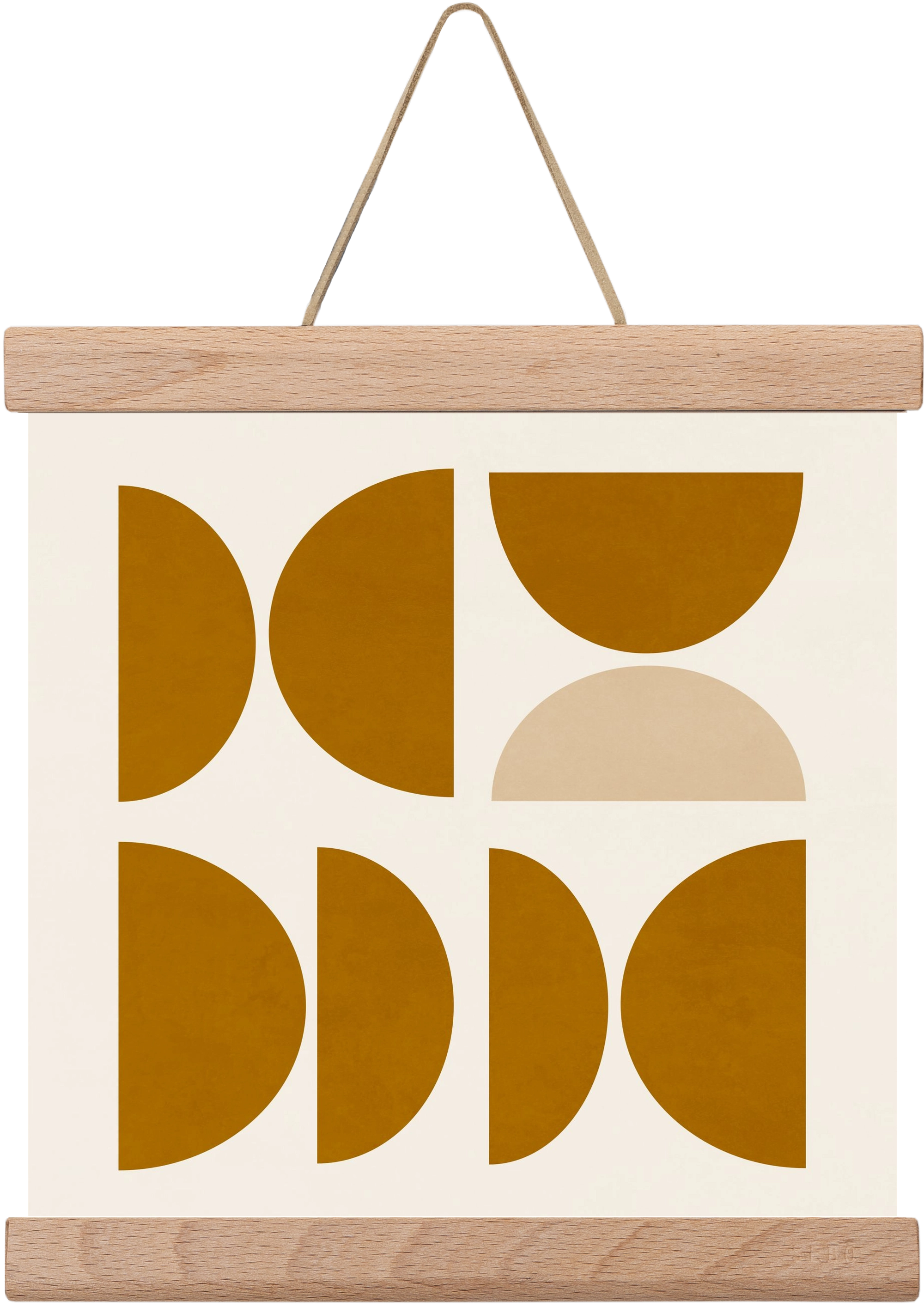 GEOMETRIC ART - YELLOW I, 20x20 cm (20x20 cm), Tölgy akasztó