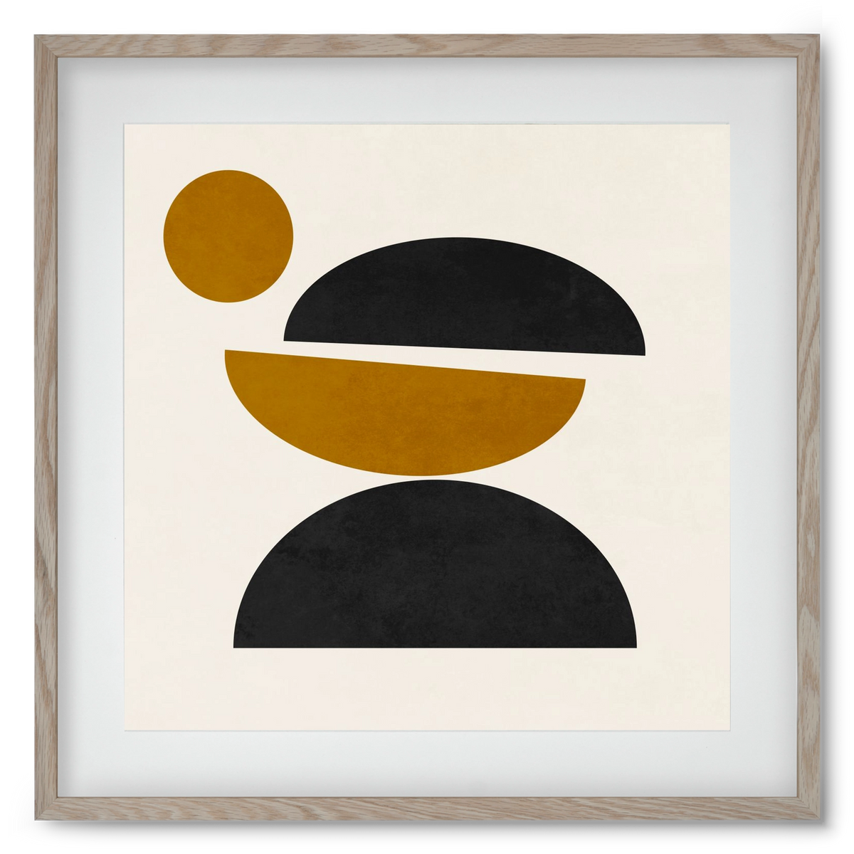 GEOMETRIC SHAPES 9, 50x50 cm (40x40 cm), Tölgy keret, paszpartuval