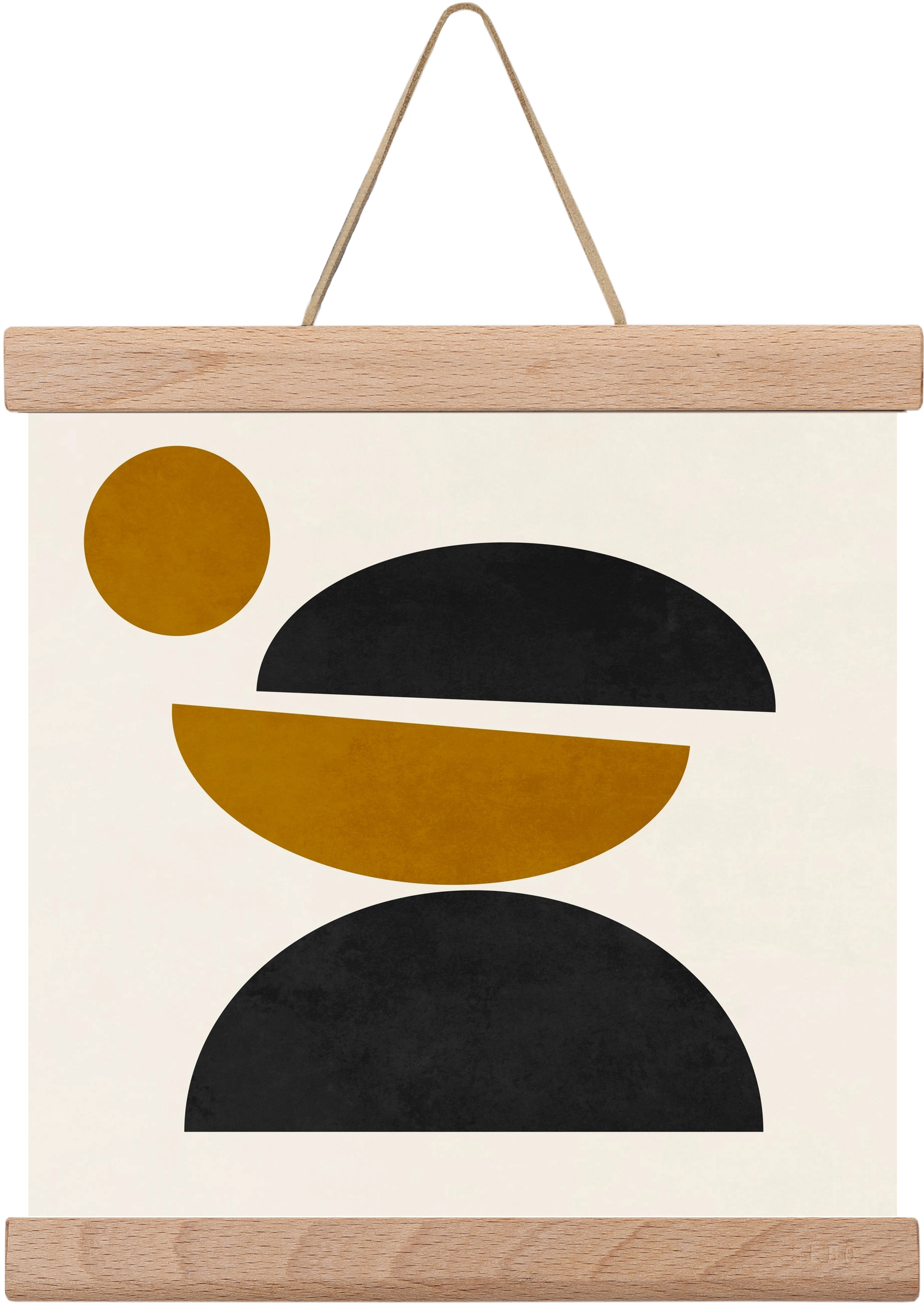 GEOMETRIC SHAPES 9, 20x20 cm (20x20 cm), Tölgy akasztó