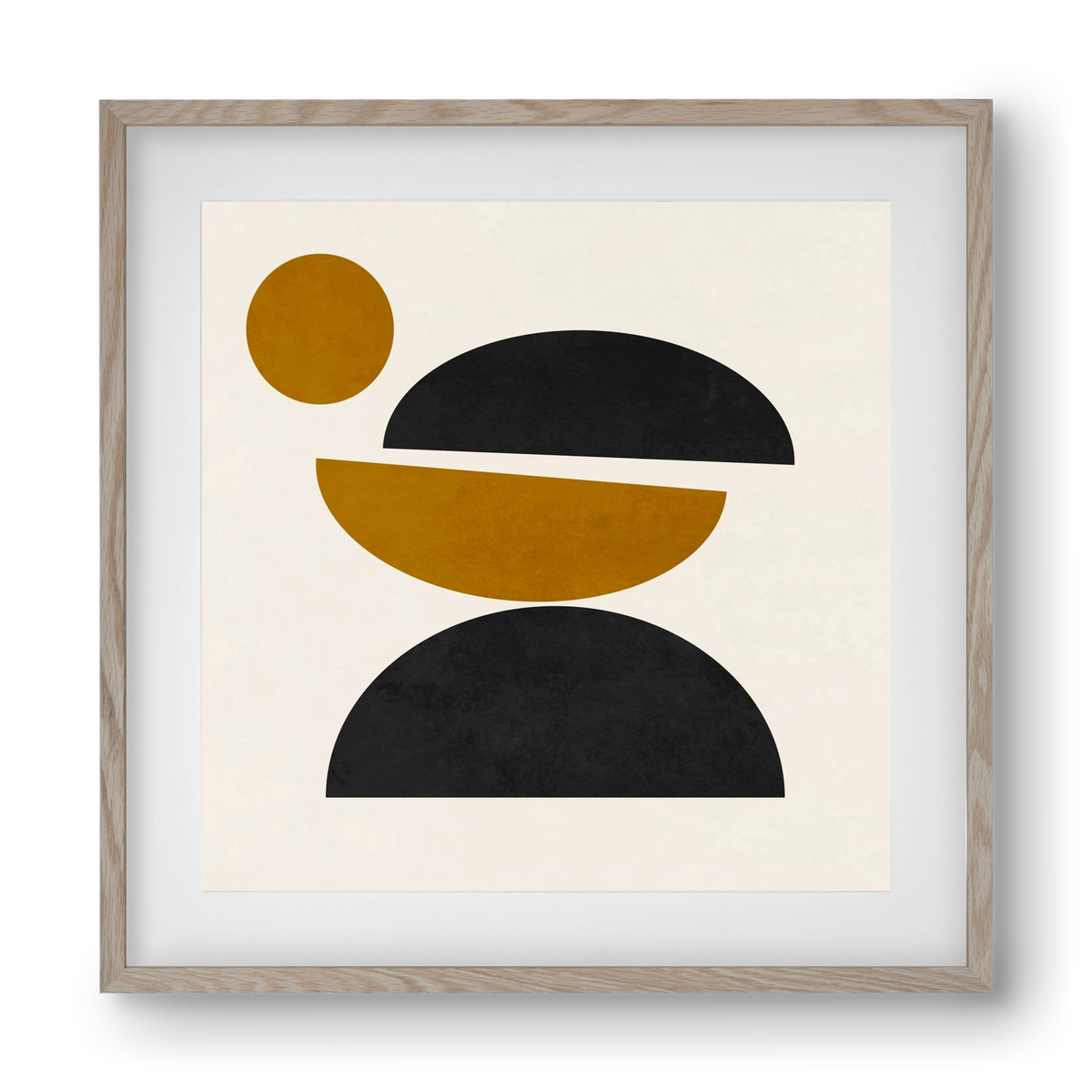 GEOMETRIC SHAPES 9, 40x40 cm (30x30 cm), Tölgy keret, paszpartuval