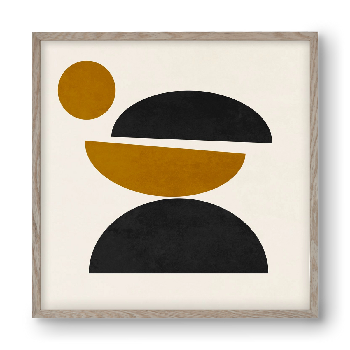 GEOMETRIC SHAPES 9, 40x40 cm (40x40 cm), Tölgy keret