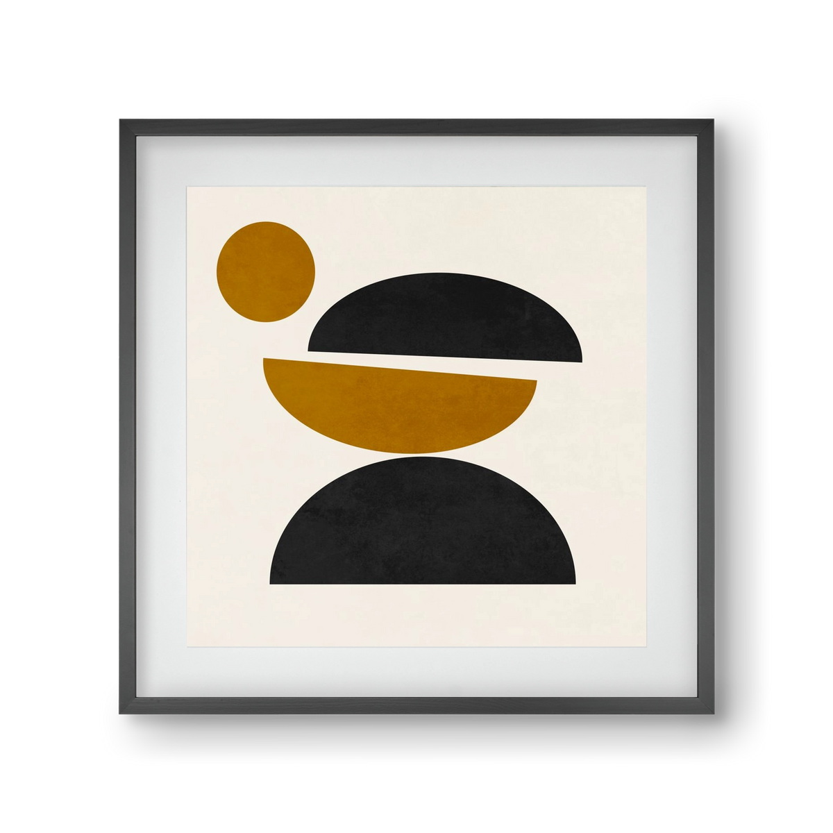 GEOMETRIC SHAPES 9, 30x30 cm (20x20 cm), Fekete keret, paszpartuval