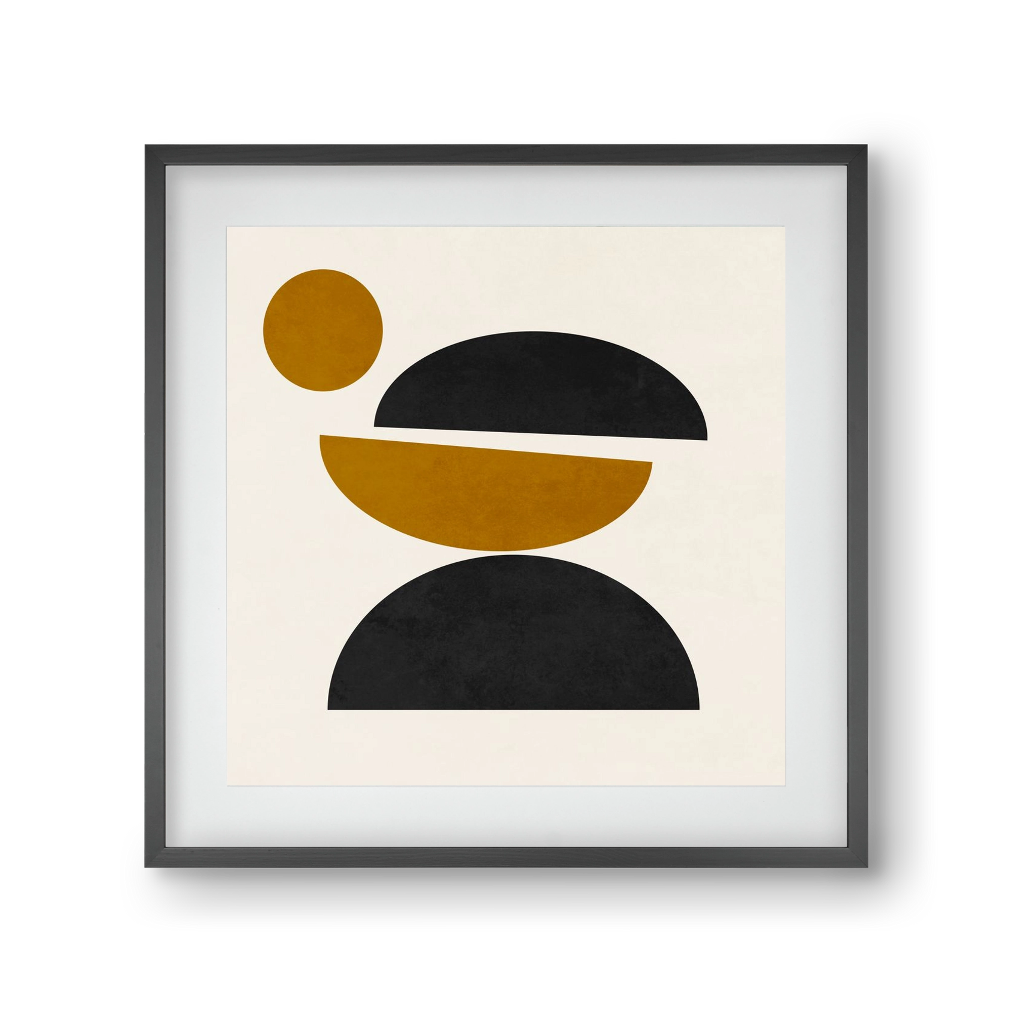 GEOMETRIC SHAPES 9, 30x30 cm (20x20 cm), Fekete keret, paszpartuval