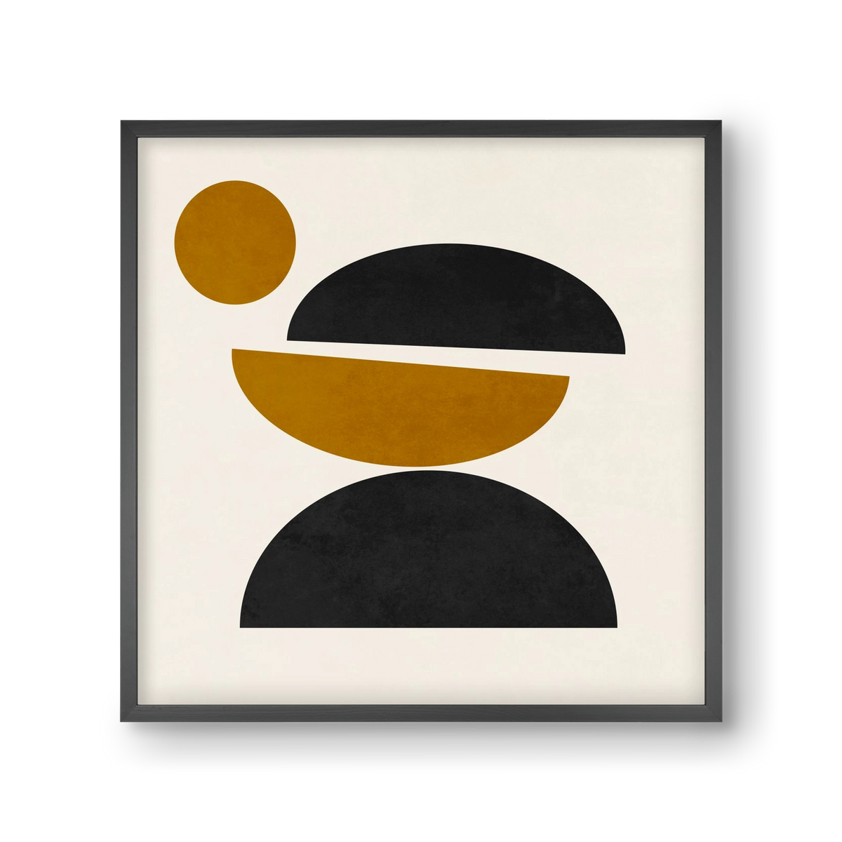 GEOMETRIC SHAPES 9, 30x30 cm (30x30 cm), Fekete keret