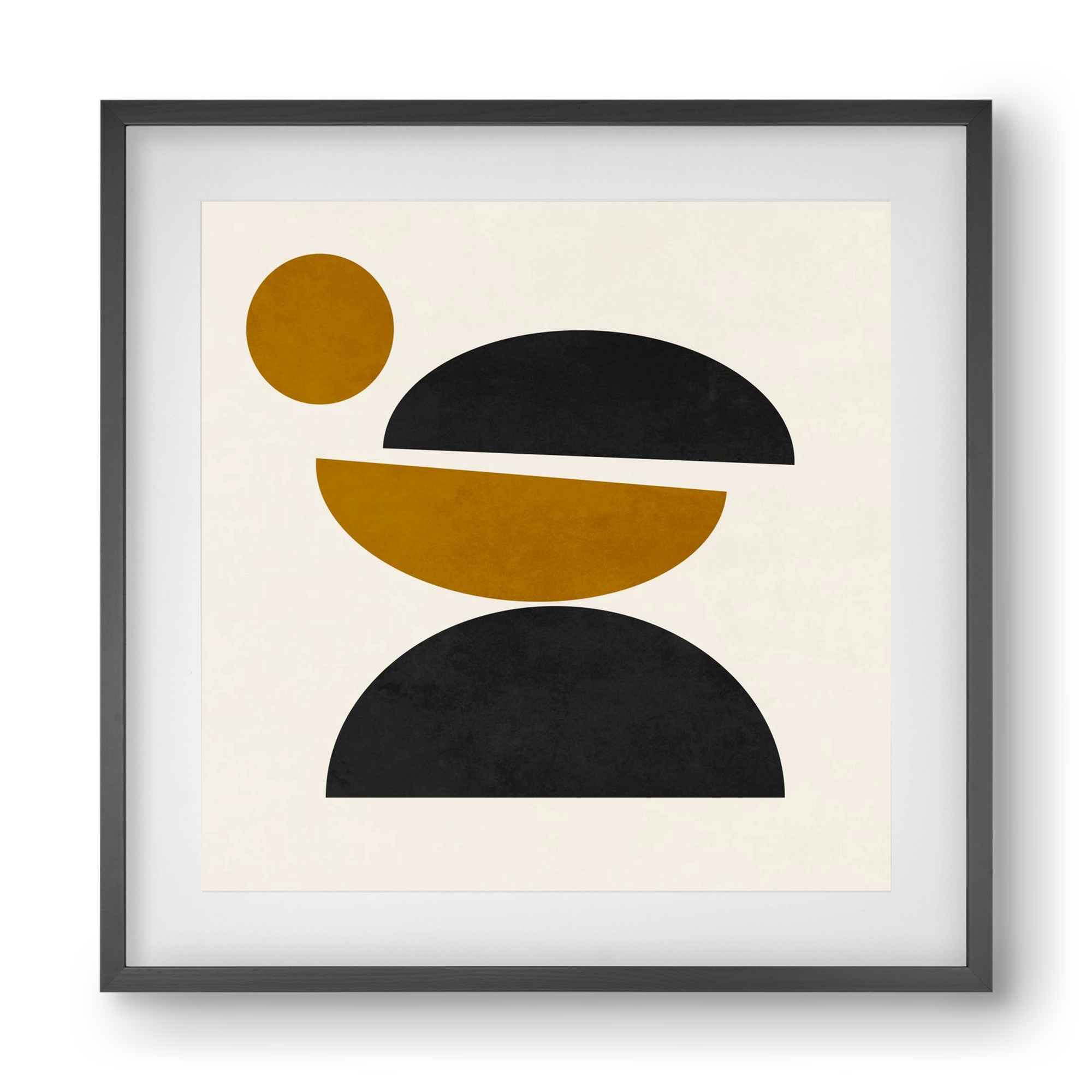 GEOMETRIC SHAPES 9, 40x40 cm (30x30 cm), Fekete keret, paszpartuval