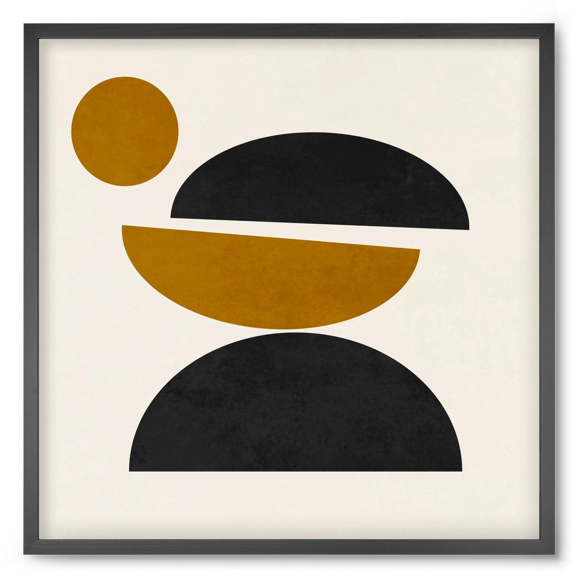 GEOMETRIC SHAPES 9, 50x50 cm (50x50 cm), Fekete keret